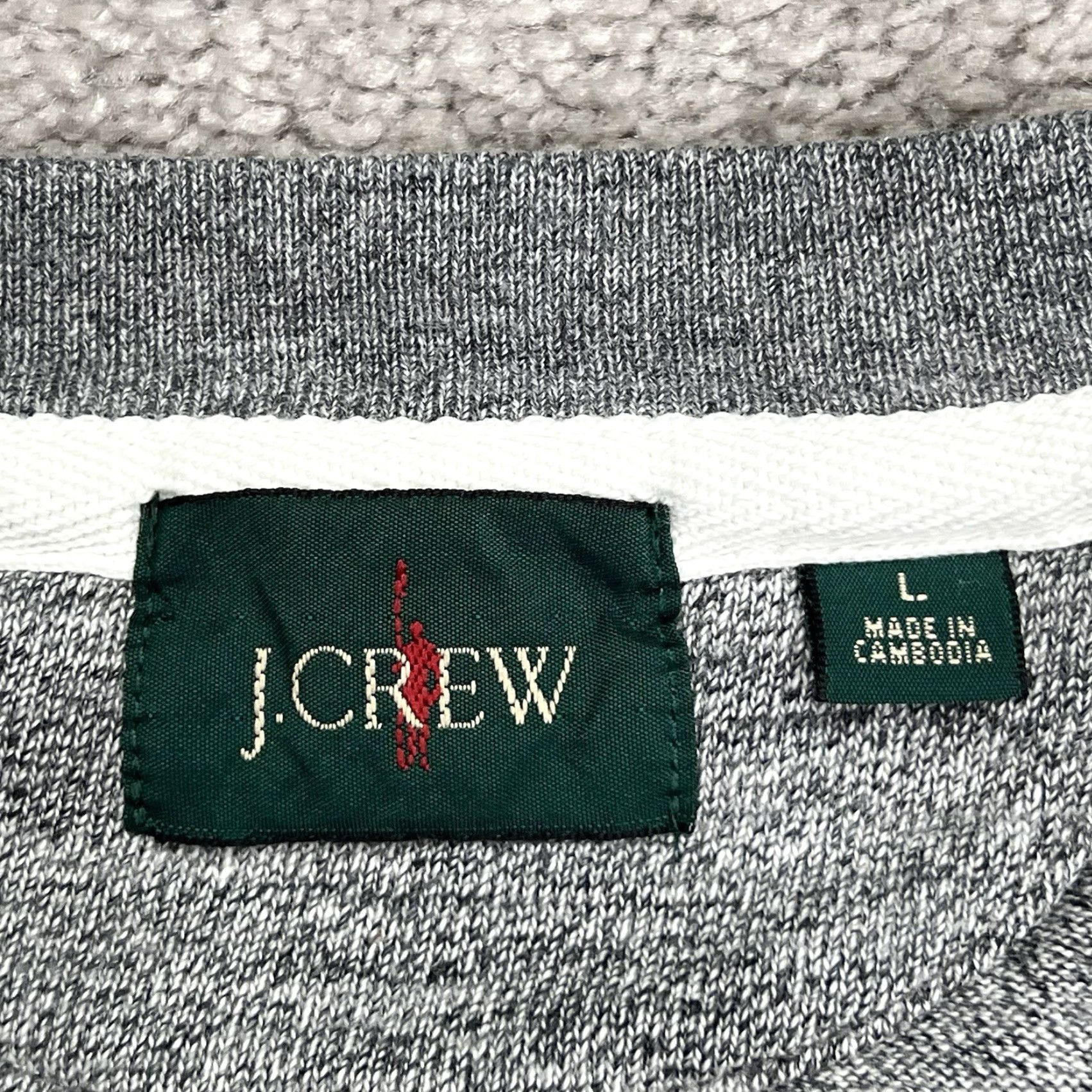 J.Crew J. Crew Oarsman Sweatshirt Mens Large Gray Stripe Rugby Crewneck Pullover Holiday? Size US L / EU 52-54 / 3 - 4 Thumbnail