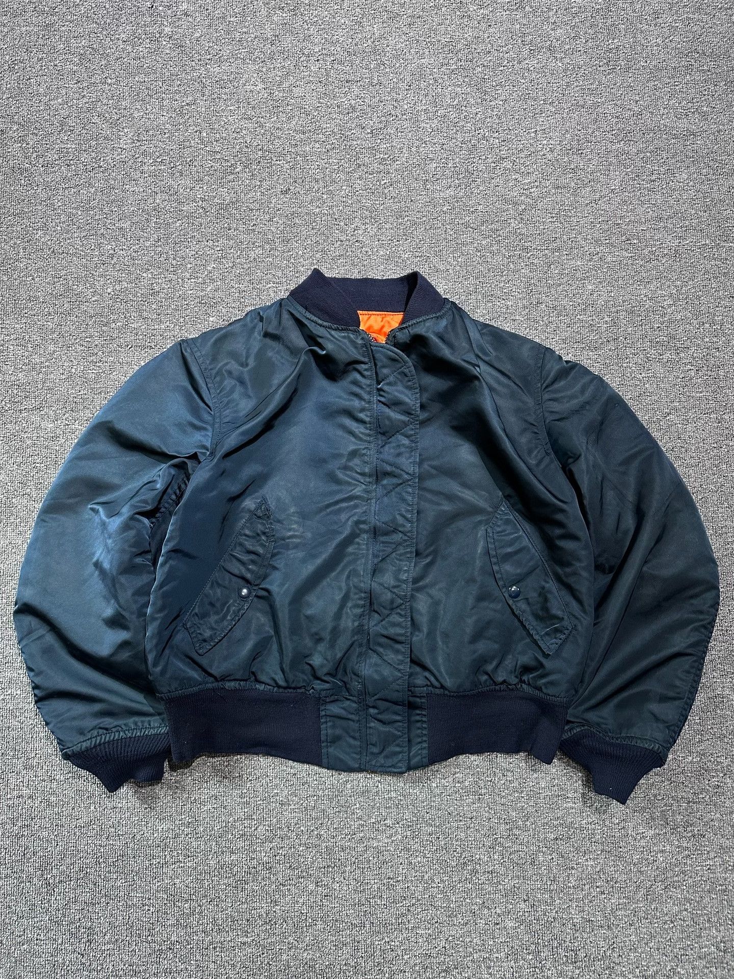 Vintage Vintage Ma-1 Navy Bomber Jacket Size US L / EU 52-54 / 3 - 1 Thumbnail
