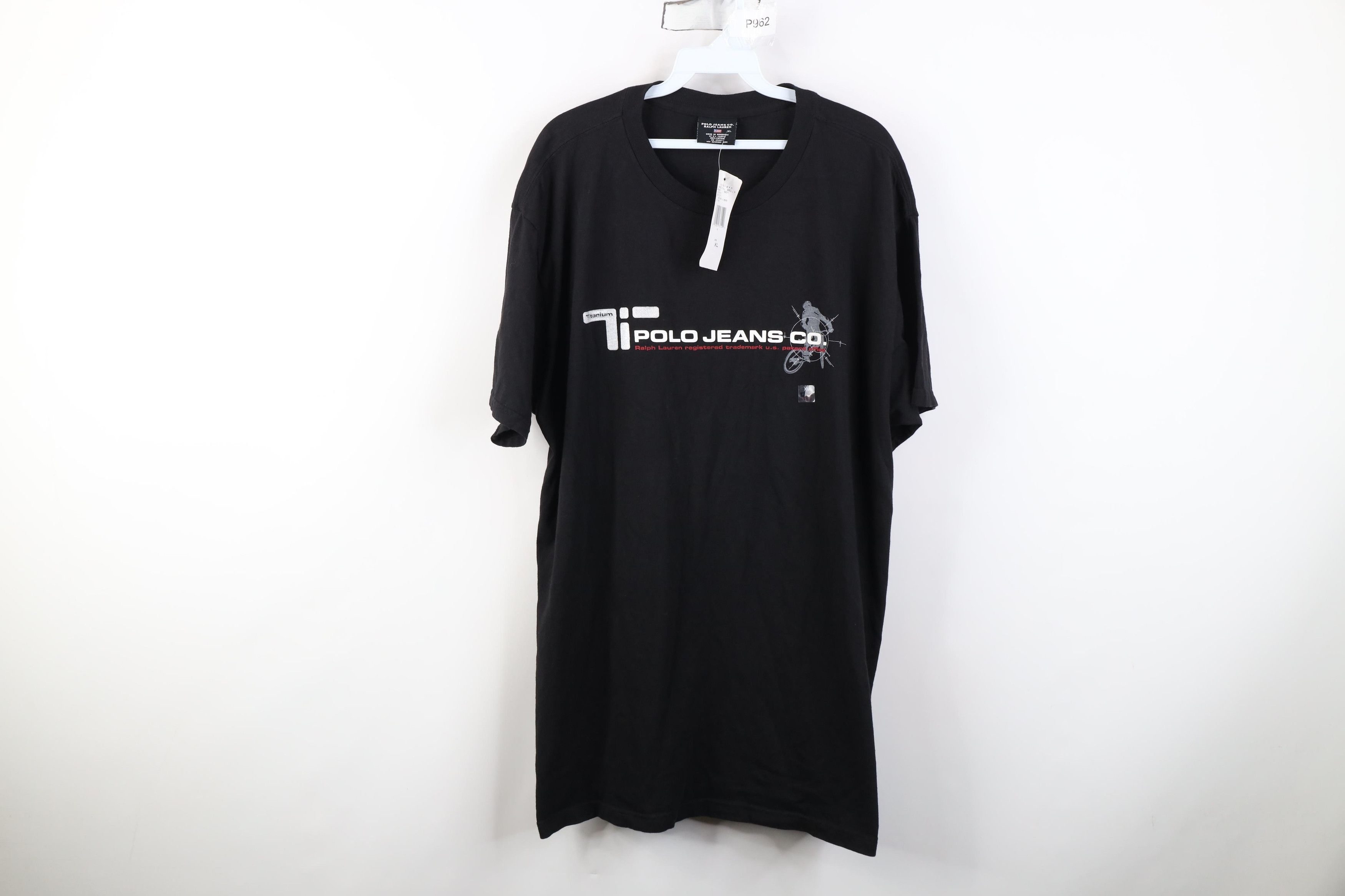 Polo Ralph Lauren Deadstock Vintage 90s Ralph Lauren Bicycle Titanium T-Shirt Size US XL / EU 56 / 4 - 1 Thumbnail