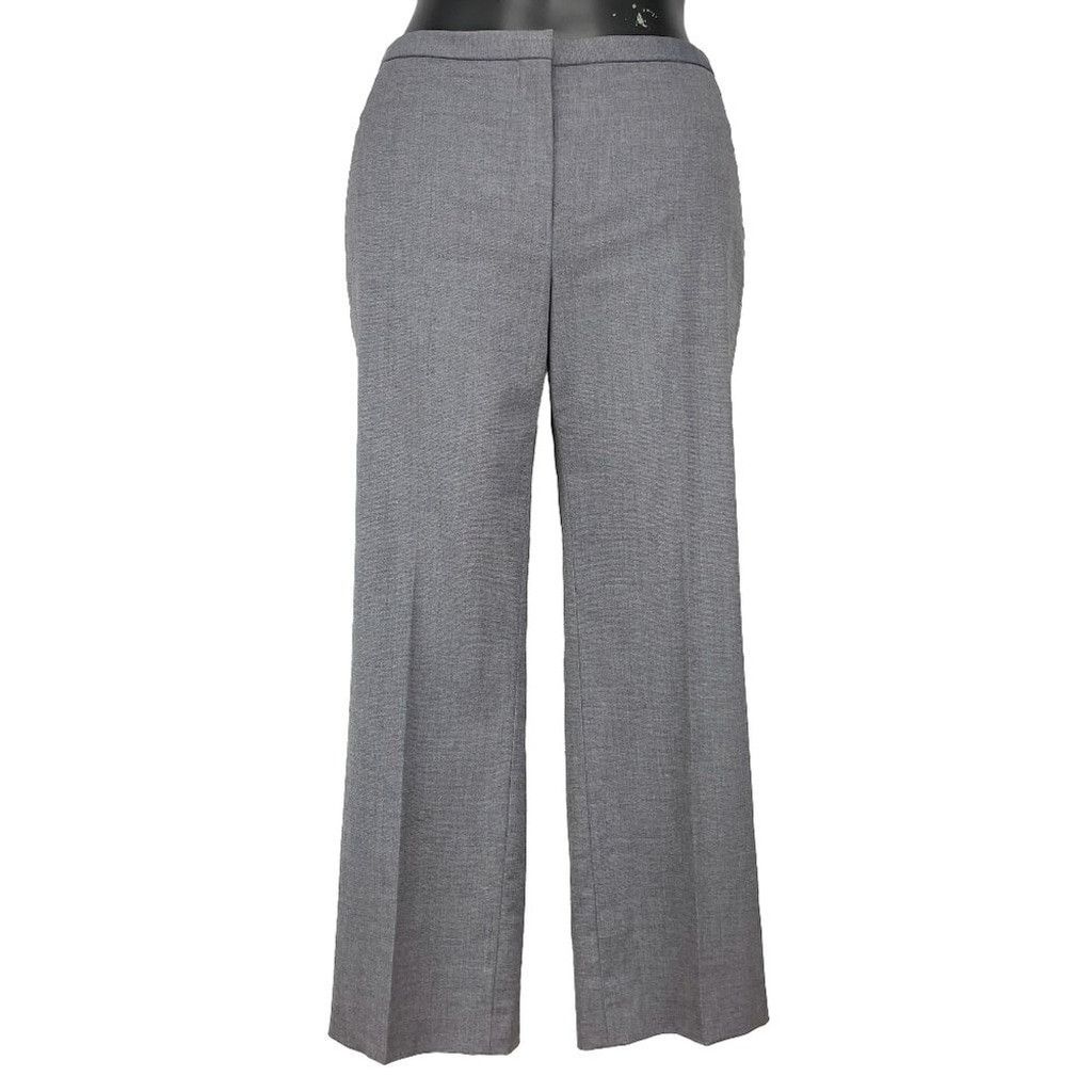 Other T TAHARI Office Academia Slightly Flared Gray Trouser Size 4 Size 27" / US 4 / IT 40 - 1 Thumbnail