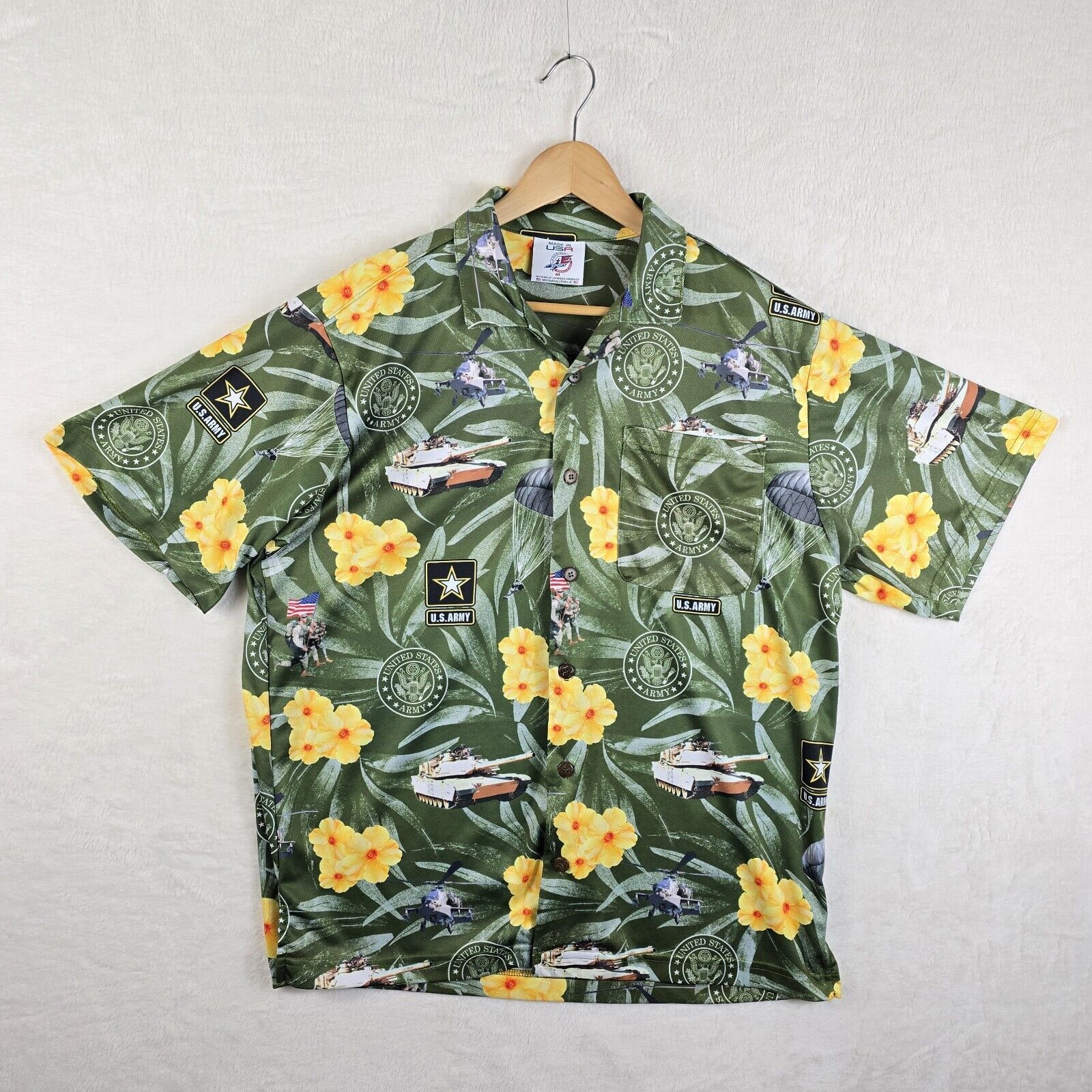 Other US Army Hawaiian AE Sport Shirt Mens Size Medium Button Up Size US M / EU 48-50 / 2 - 2 Thumbnail