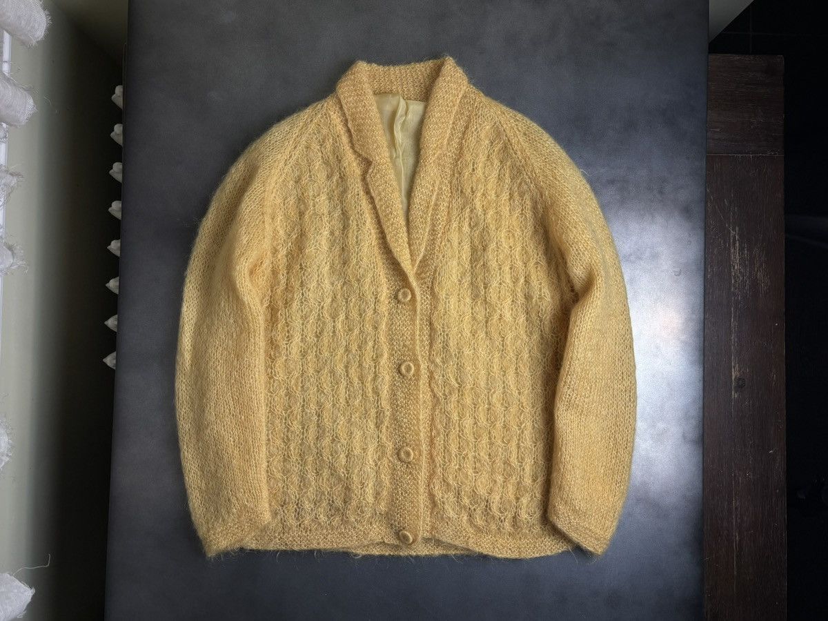 Vintage Vintage Mohair Blazer Loose Knit Angora Shag Fringe Coat 70s Size M / US 6-8 / IT 42-44 - 10 Thumbnail