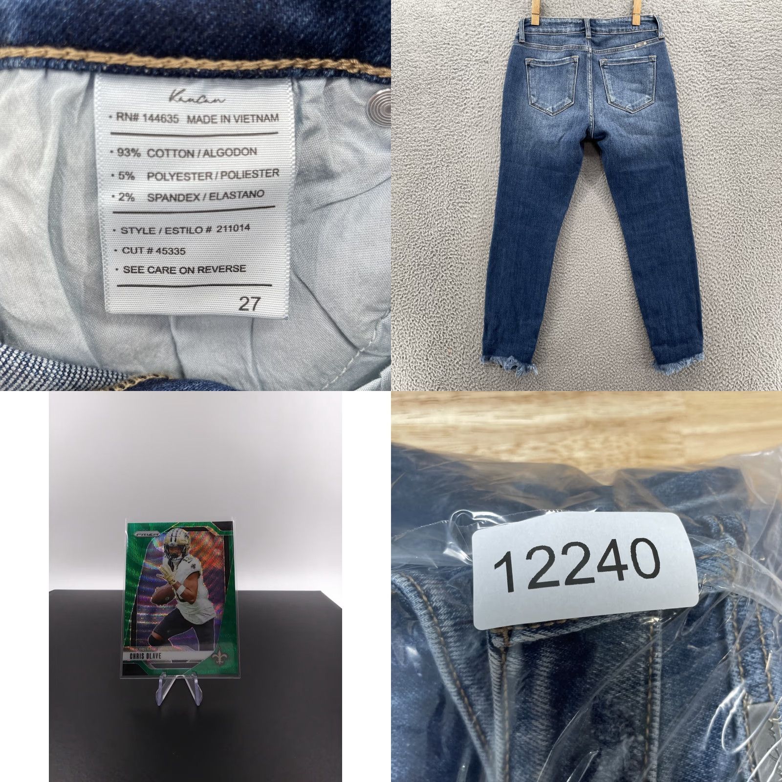Vintage Kancan Maurices Jean Women 28* Skinny Asymetrical Frayed Hem Boho Chic Y2k Rodeo Women Size 28" / US 6 / IT 42 - 8 Thumbnail