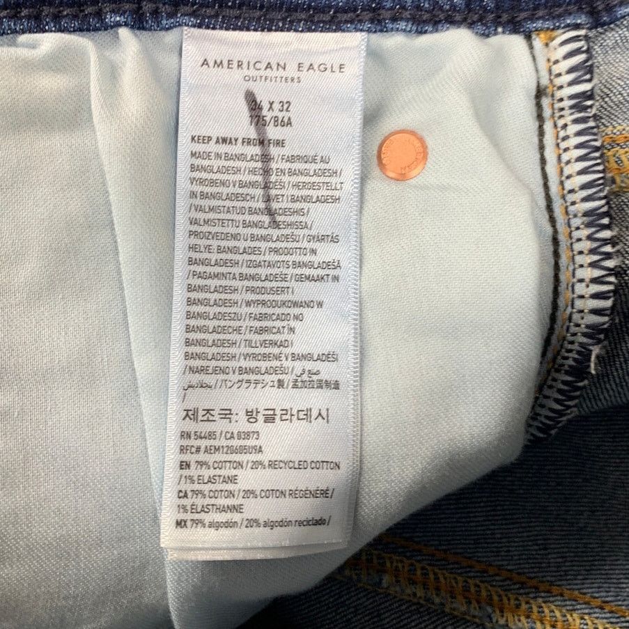 American Eagle Outfitters New American Eagle Mens 34 X 32 Cotton Blend Denim Jeans Size US 34 / EU 50 - 7 Thumbnail