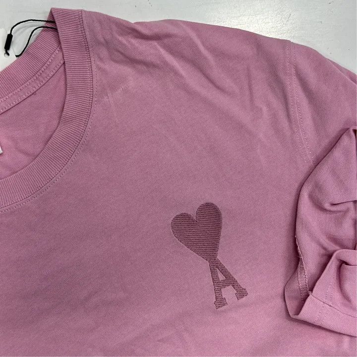 AMI AMIPARIS Candy Color Heart Logo Short Sleeve Tee -2507 Size US M / EU 48-50 / 2 - 6 Thumbnail