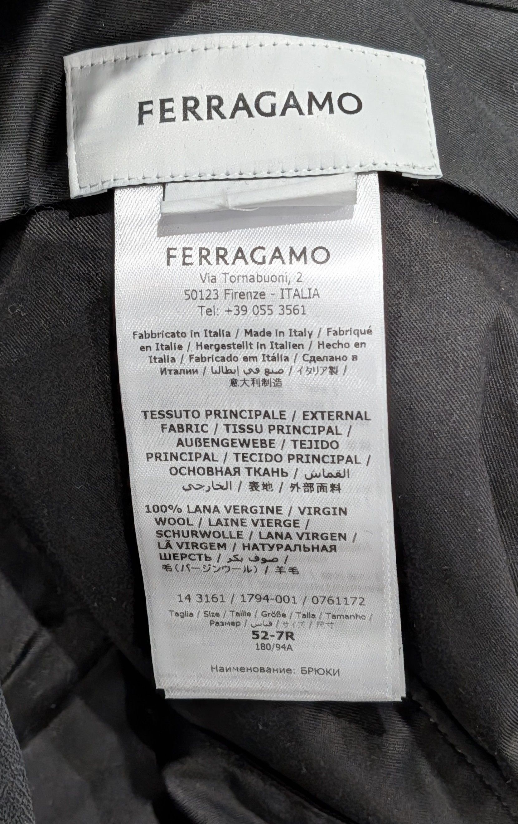 Salvatore Ferragamo Salvatore Ferragamo Satin Inlay Wool Trousers Pants 52 US 36 Size US 36 / EU 52 - 9 Thumbnail