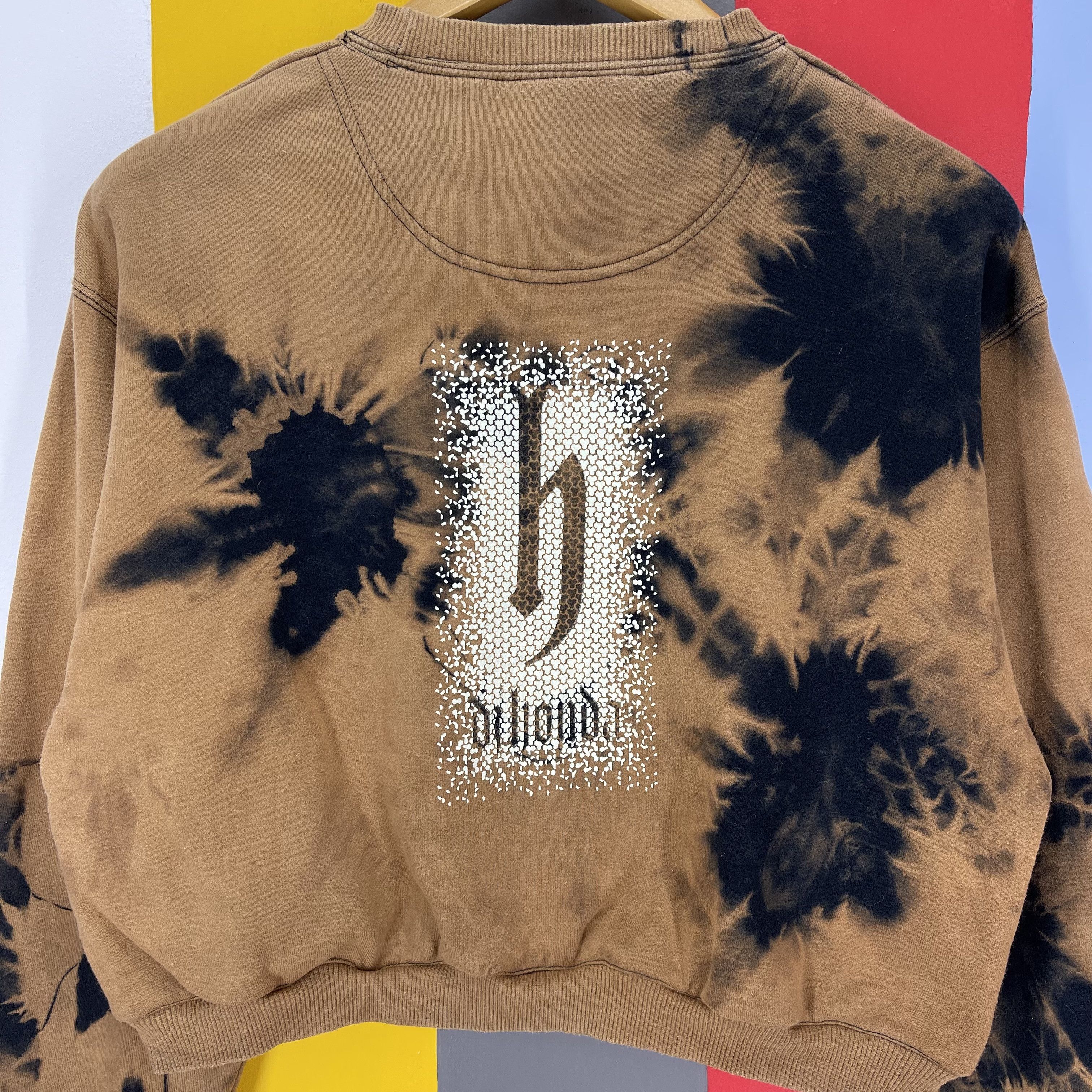 Japanese Brand DJ HONDA Crop Sweatshirt Acid Wash #1269/AR Size M / US 6-8 / IT 42-44 - 2 Thumbnail