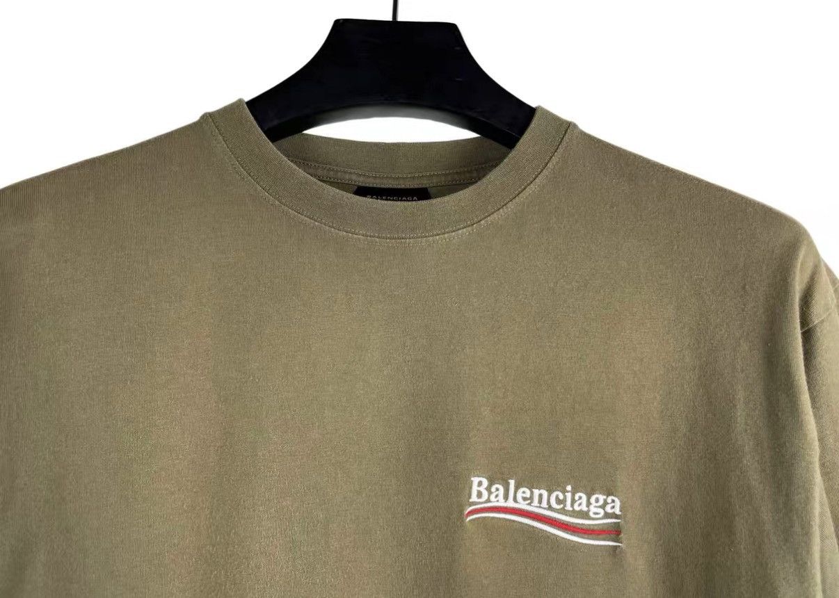 Balenciaga Balenciaga Embroidered Wave Logo Short Sleeve T‑shirt J31 Size US XS / EU 42 / 0 - 3 Thumbnail