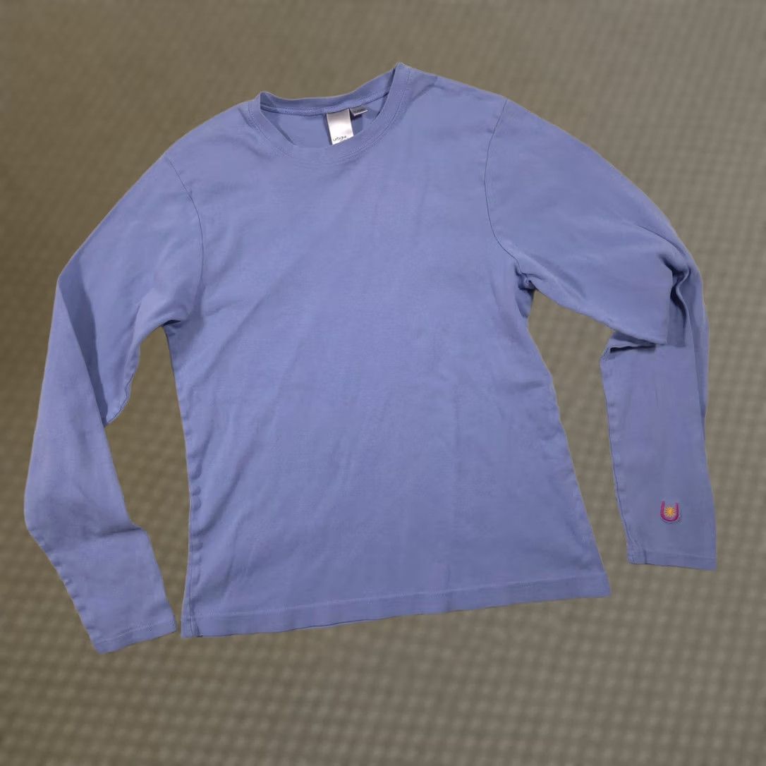 Vintage Urbane Scrubs Shirt Womens Large Blue Long Sleeve Knit Crewneck Cotton Tee Top Size L / US 10 / IT 46 - 1 Thumbnail