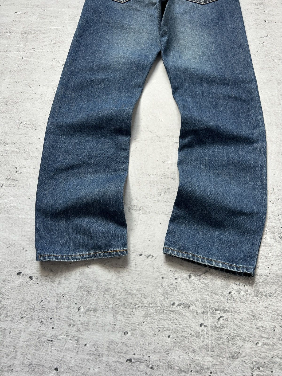 Levi's Vintage Clothing 💥Vintage Levis Washed Blue Wide Bootcut Denim Jeans 90s💥 Size US 33 - 3 Thumbnail