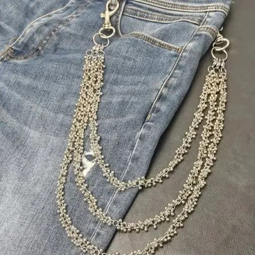 Jewelry Fukiishi x Hin Bead Flower Three Tier Silvery Pants Chain Size ONE SIZE - 1 Thumbnail