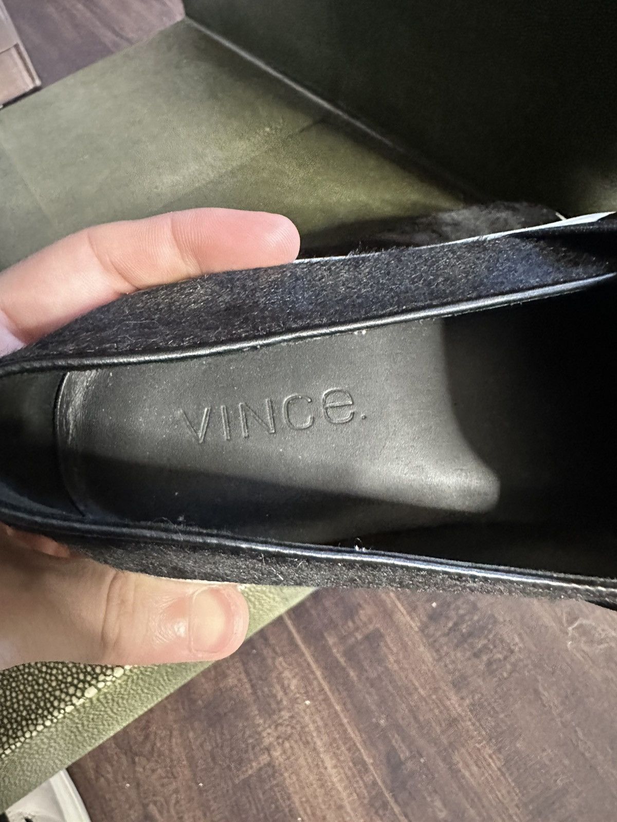 Vince VINCE black PONY HAIR slip-on leather sneakers Size US 8.5 / IT 38.5 - 7 Thumbnail