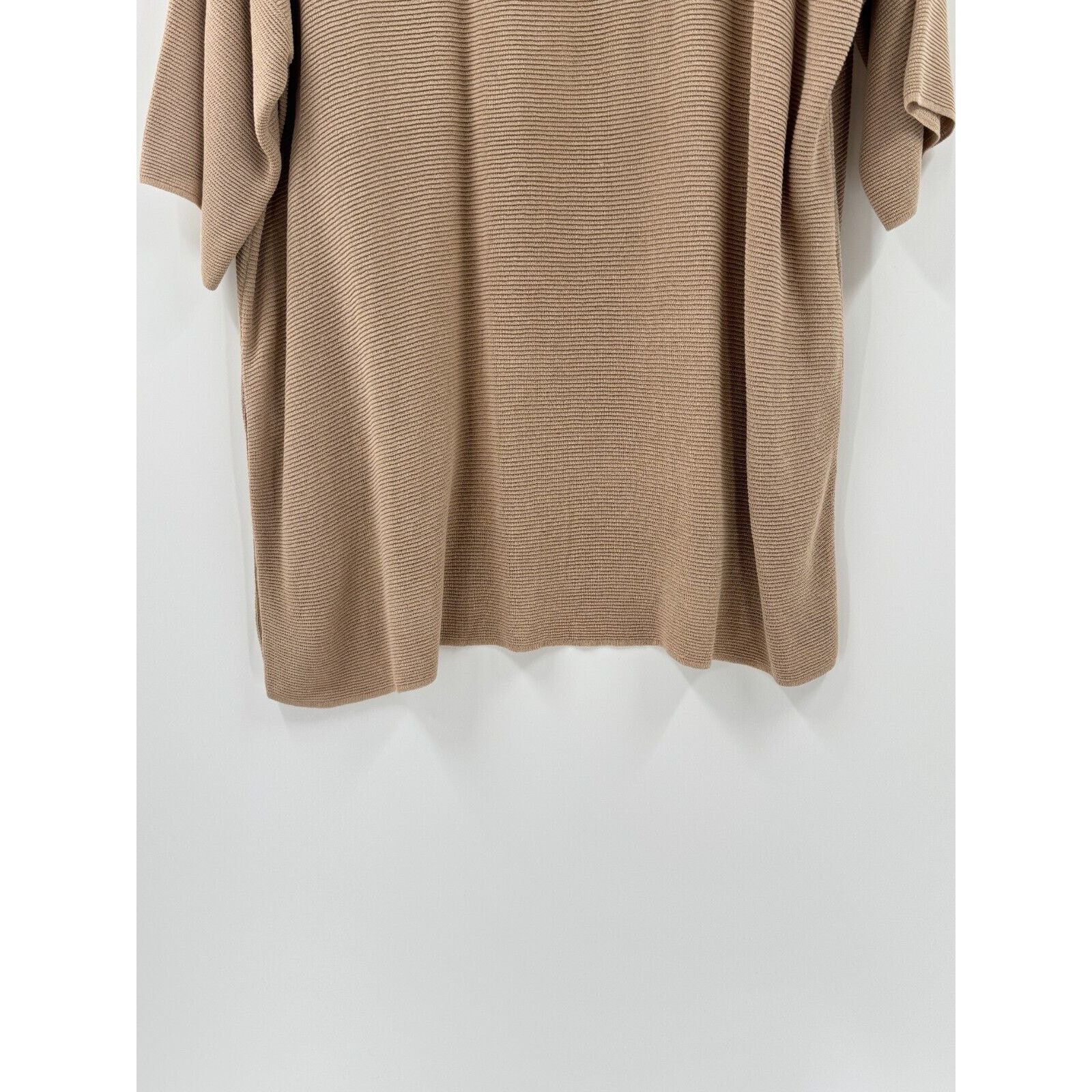 Chicos Chico's Minimalist Tan Camel Tunic Sweater 3 Large 16 Button Size XXL / US 16-18 / IT 52-54 - 10 Thumbnail