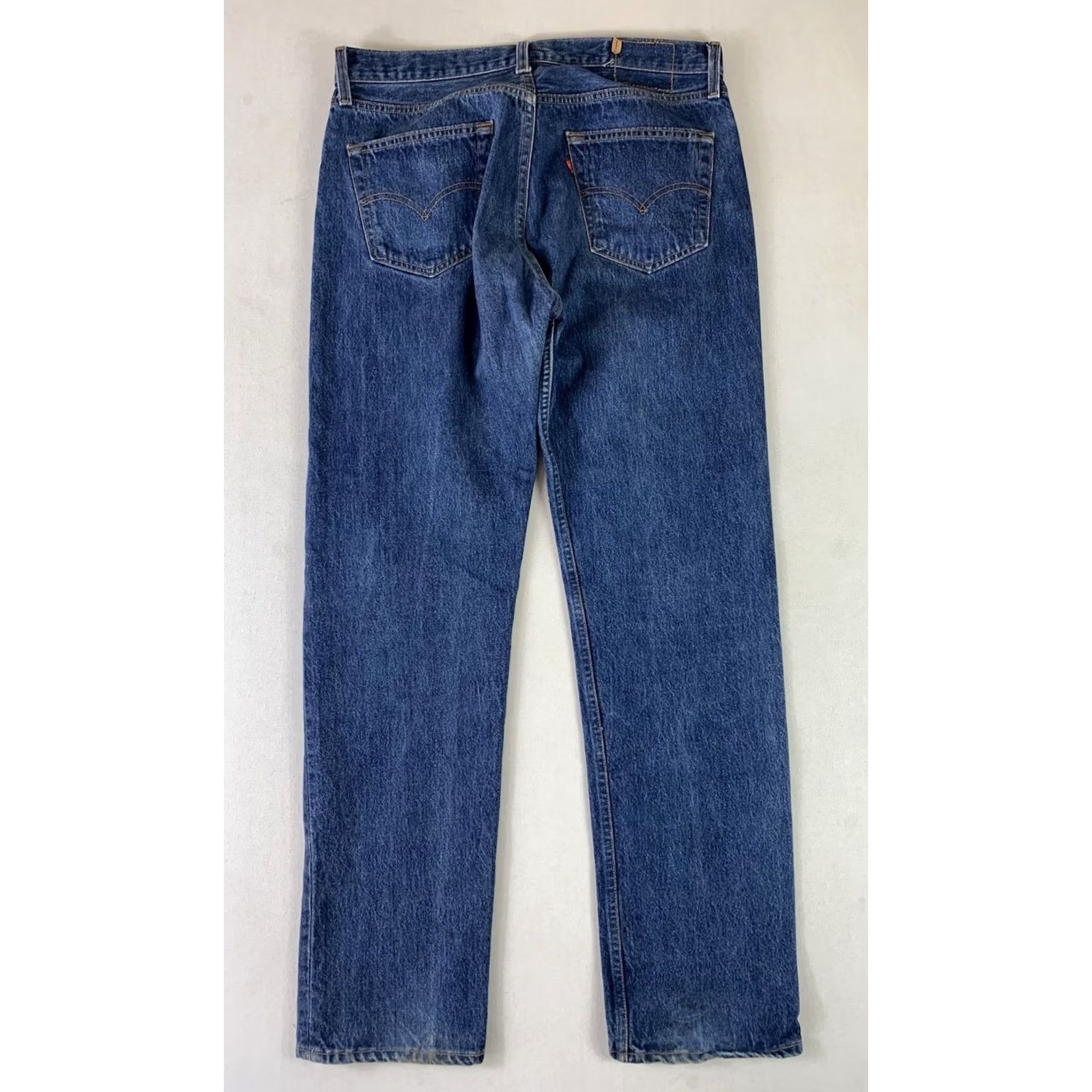 Levi's Levis 501 Jeans USA Blue Button Fly Mens 1990 vtg 36x36 (Fits 34x32) Made in Size US 34 / EU 50 - 2 Thumbnail