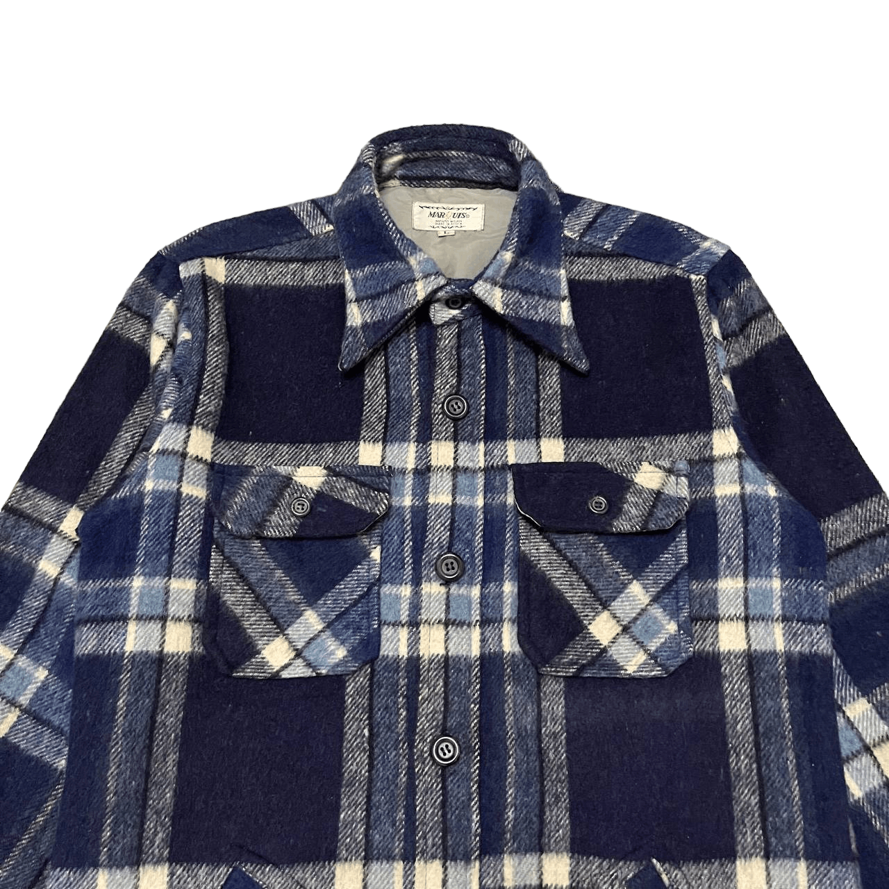 Japanese Brand Vintage Marquis Wool Plaid Jacket Flannel Size US L / EU 52-54 / 3 - 2 Thumbnail