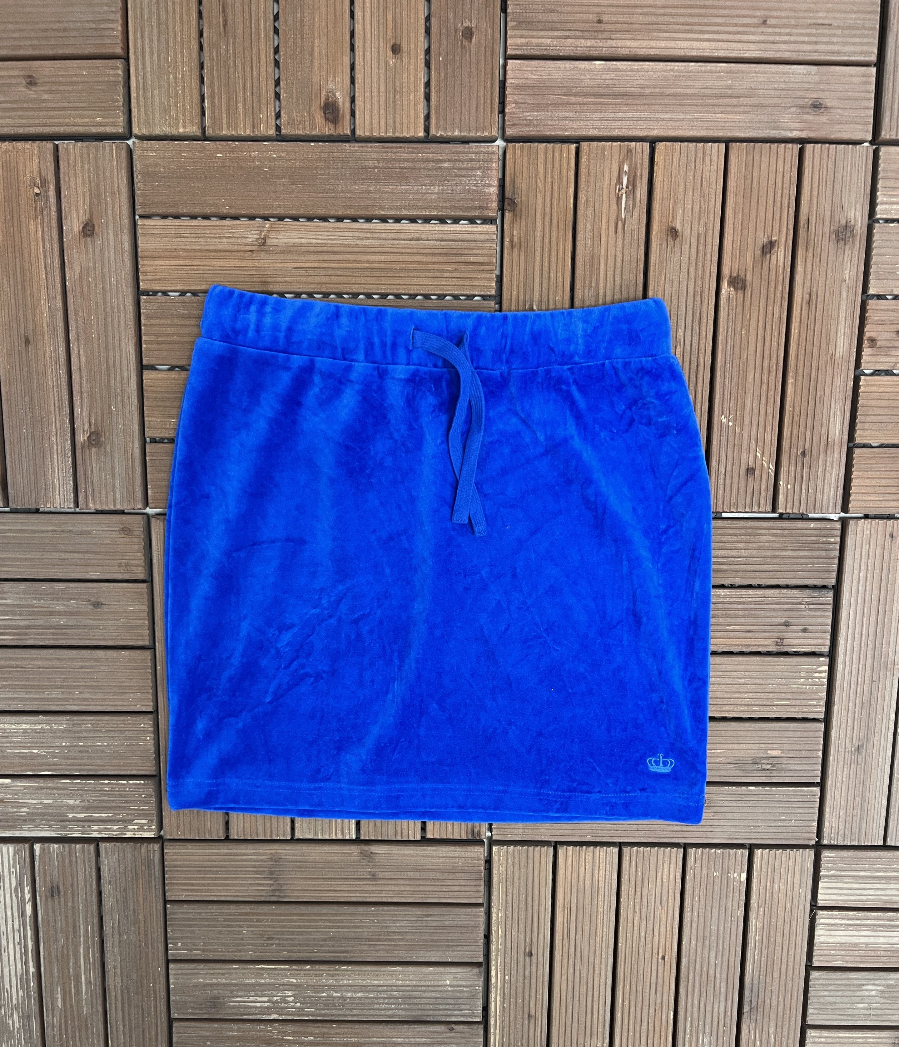 Juicy Couture × Vintage Juicy by Juicy Couture Vintage Velour Blue Skirt Size 30" / US 8 / IT 44 - 1 Thumbnail