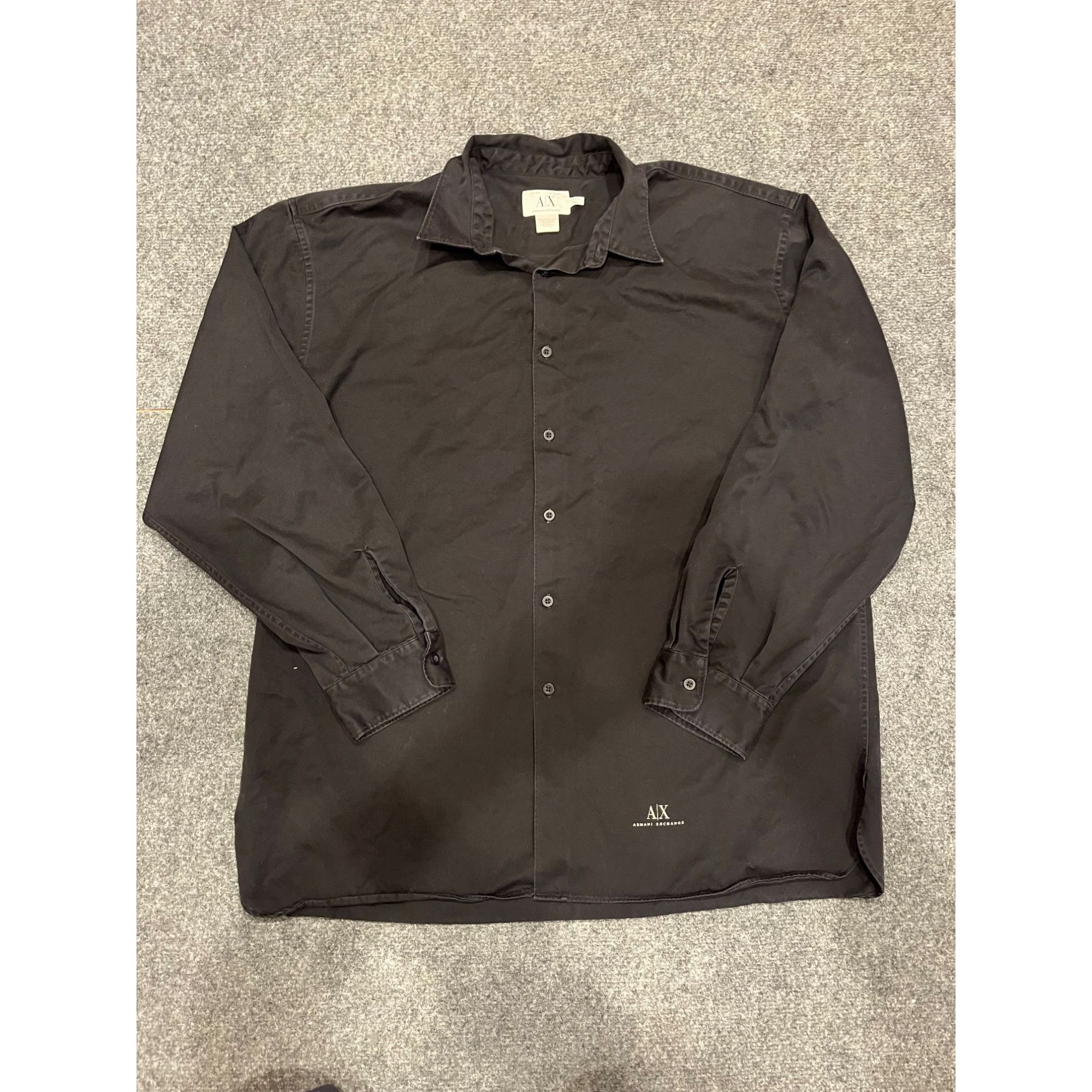 Armani Exchange Armani Exchange button up long sleeve shirt size XL black co Size US XL / EU 56 / 4 - 1 Thumbnail