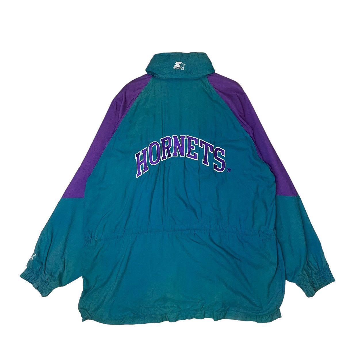 NBA × Starter Charlotte Hornetts Big Logo Zipper Jacket Sun Faded Size XL Size US XL / EU 56 / 4 - 9 Thumbnail