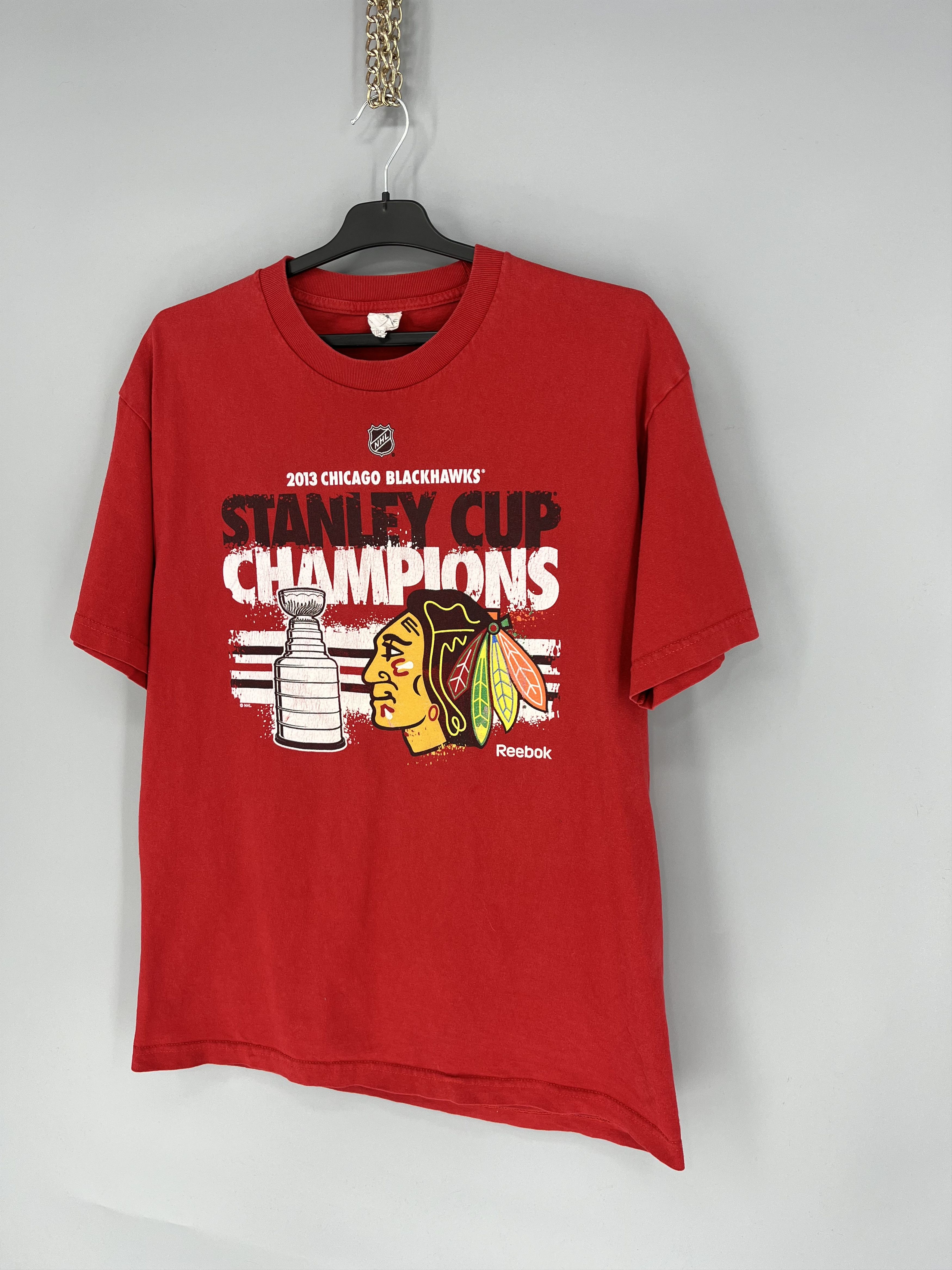 NHL Reebok Chicago Blackhawks Hockey 2013 Stanley Cup Champions Size US L / EU 52-54 / 3 - 3 Thumbnail