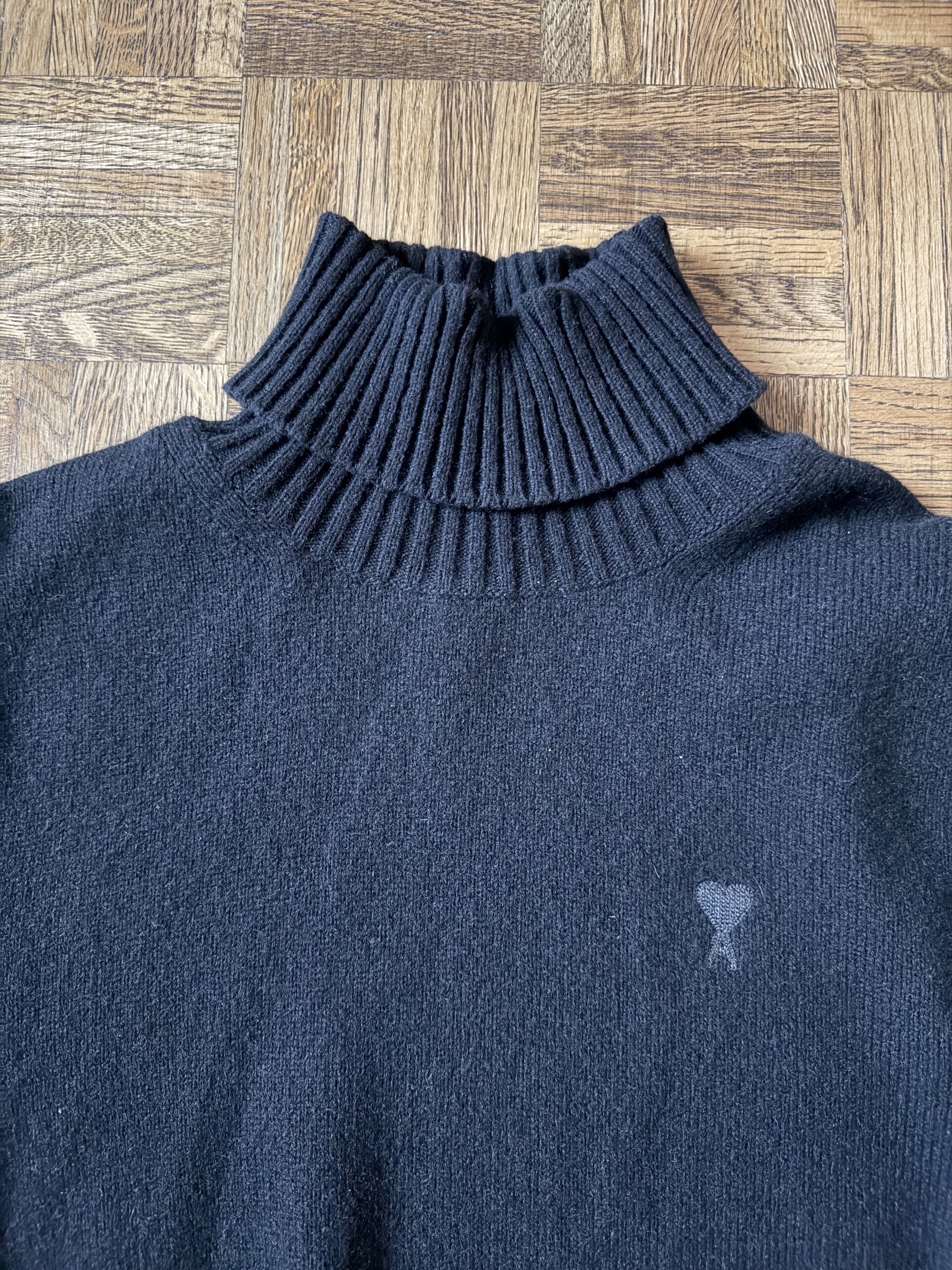 AMI AMI Paris Black Turtleneck Knit Sweater Size S Size US S / EU 44-46 / 1 - 5 Thumbnail