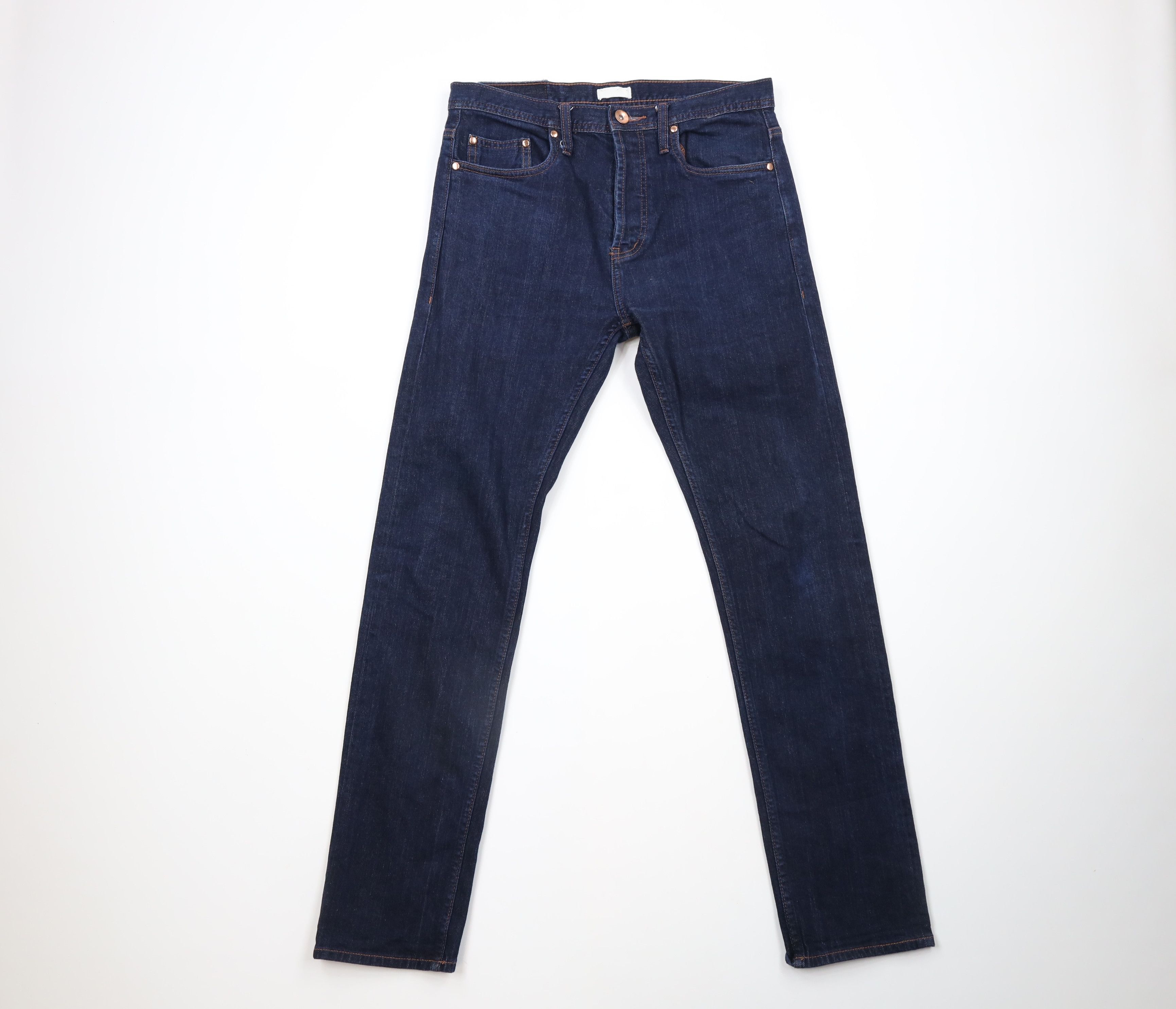 Vintage Unbranded Brand Selvedge Denim Button Fly Jeans Tapered Size US 32 / EU 48 - 1 Thumbnail