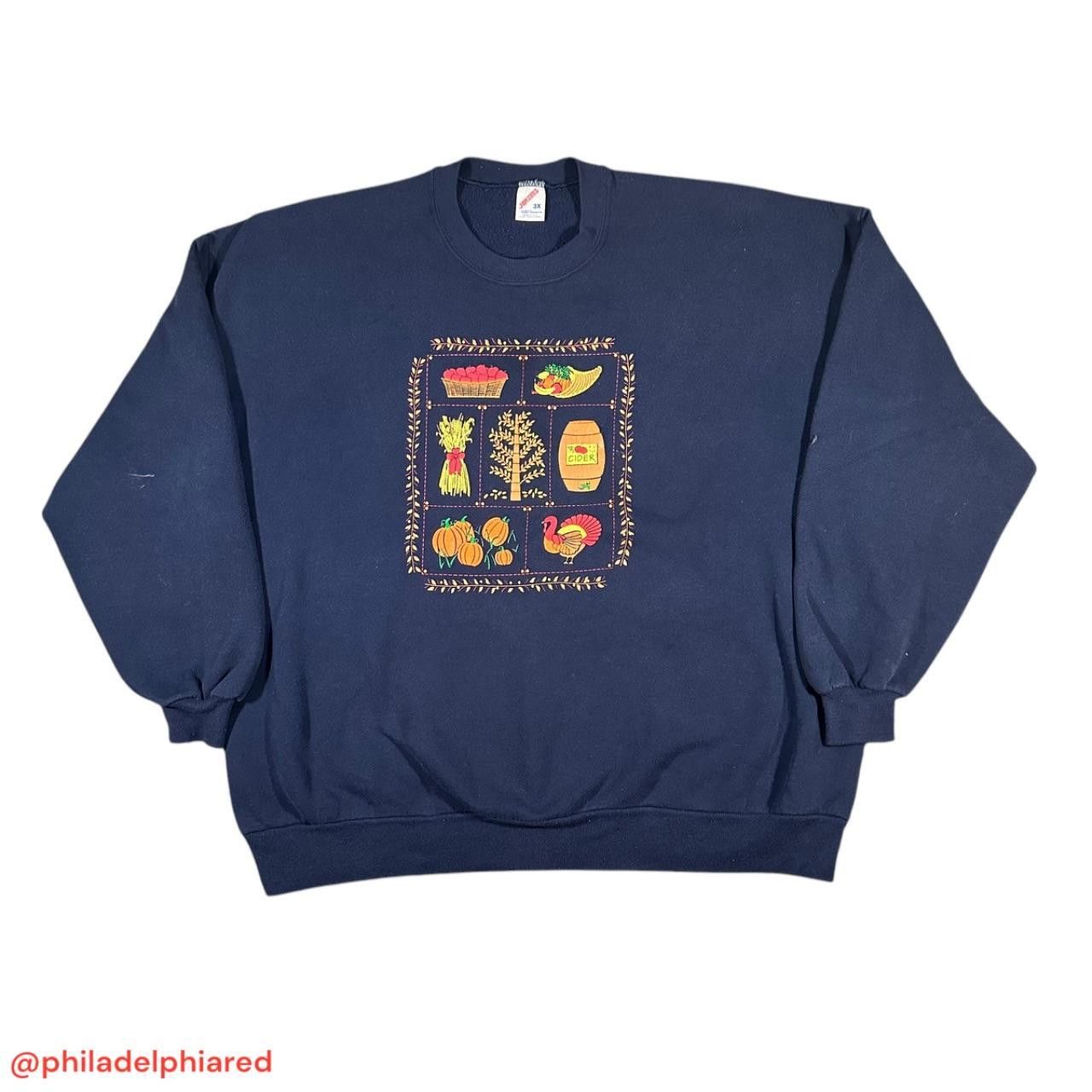 Jerzees Vintage 1990s Autum Fall Themed crewneck sweatshirt XXXL Size 3XL / US 20-22 - 1 Thumbnail