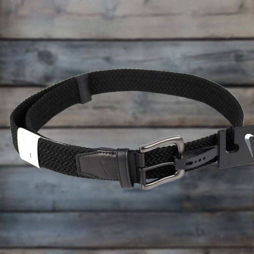 Nike Nike Men's G-Flex Woven Stretch Golf Belt Large Black Sports Size ONE SIZE - 1 Thumbnail