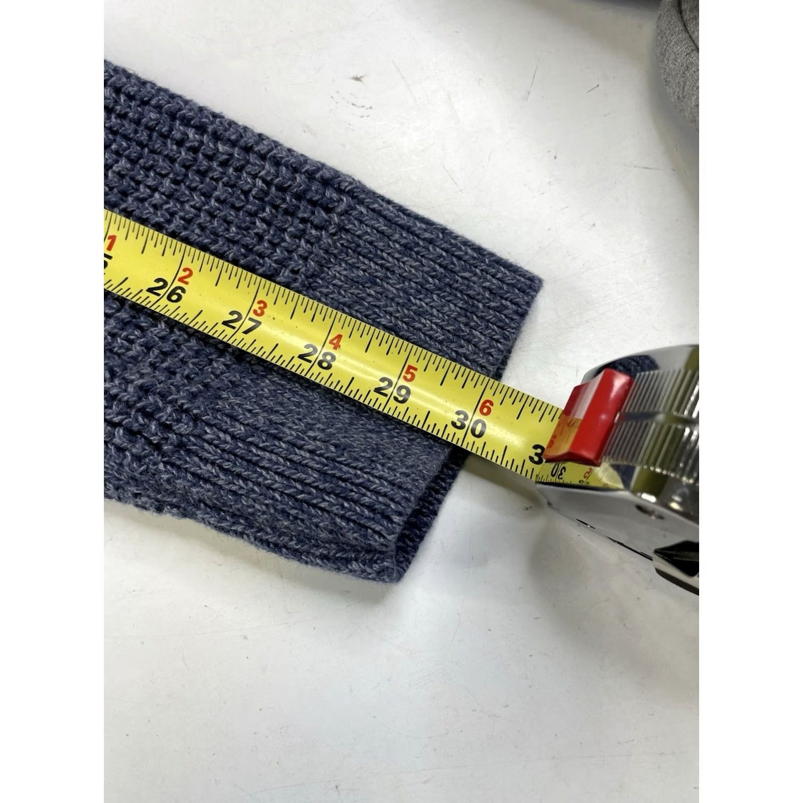 Vintage L.L. Bean Sweater 1/4 Zip Waffle-Knit Heavy Mens 3XLT Blue Cotton Mock Neck Pullover Big & Tall Size US XXL / EU 58 / 5 - 4 Thumbnail