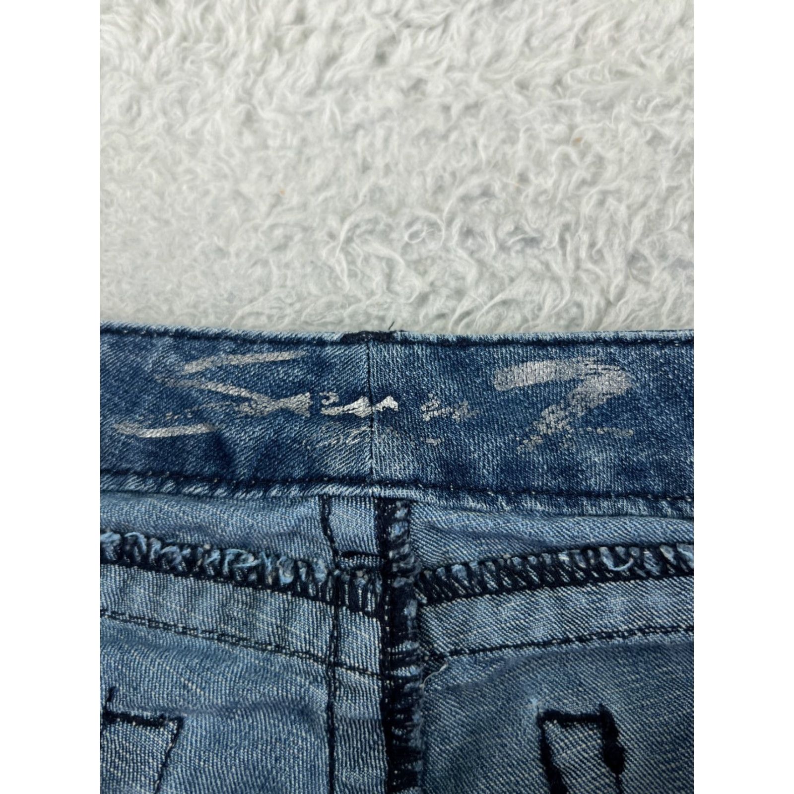 Vintage Seven7 Jeans Women 8 Blue Denim Slim Flared 30x30 Cotton Embroidered Pocket 5-Pocket Low Rise Regular Vintage No N/A Size 32" / US 10 / IT 46 - 6 Thumbnail