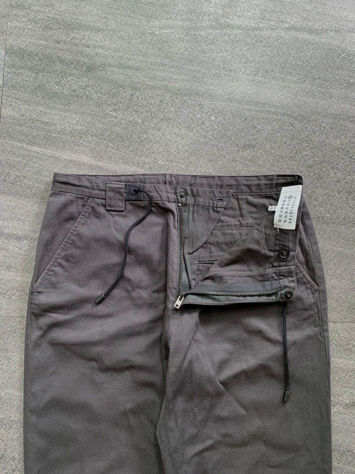 Maison Margiela Slim Trousers with Drawstrings Size US 29 - 3 Thumbnail