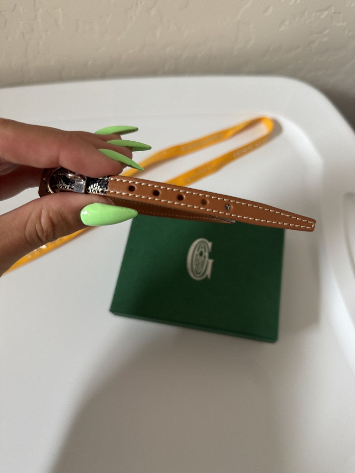 Goyard Goyard dog collar used for a photo and wiped off like NEW Size ONE SIZE - 11 Thumbnail