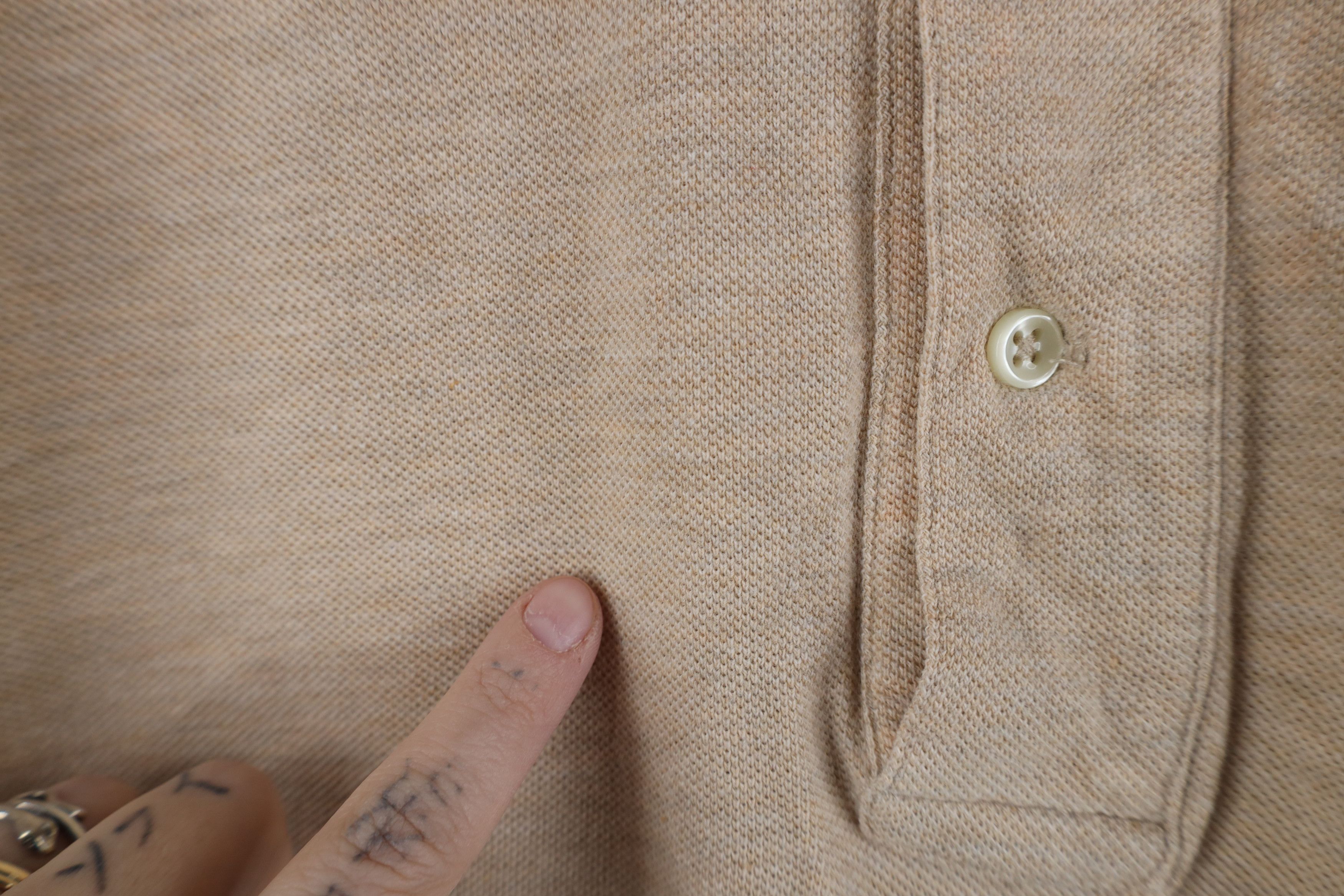 Polo Ralph Lauren Vintage 90s Ralph Lauren Pique Cotton Golf Polo Shirt Beige Size US S / EU 44-46 / 1 - 5 Thumbnail