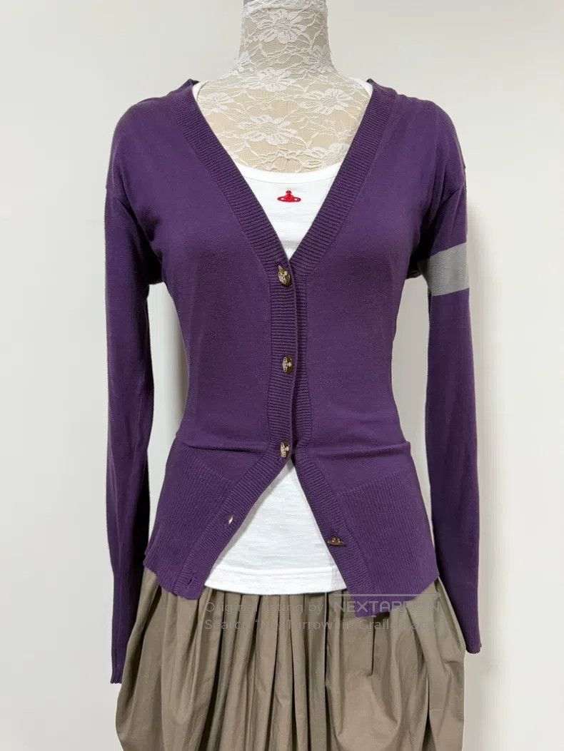 Vivienne Westwood Vivienne Westwood Purple Skull Saturn Knit Long Sleeve Car Size M / US 6-8 / IT 42-44 - 2 Thumbnail