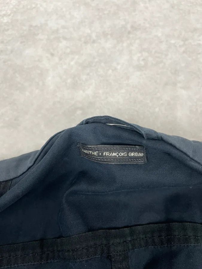 Marithe + Francois Girbaud 2000s Marithé + François Girbaud Dark Grey Printed Abstract Blazer Jacket Size 42R - 9 Thumbnail