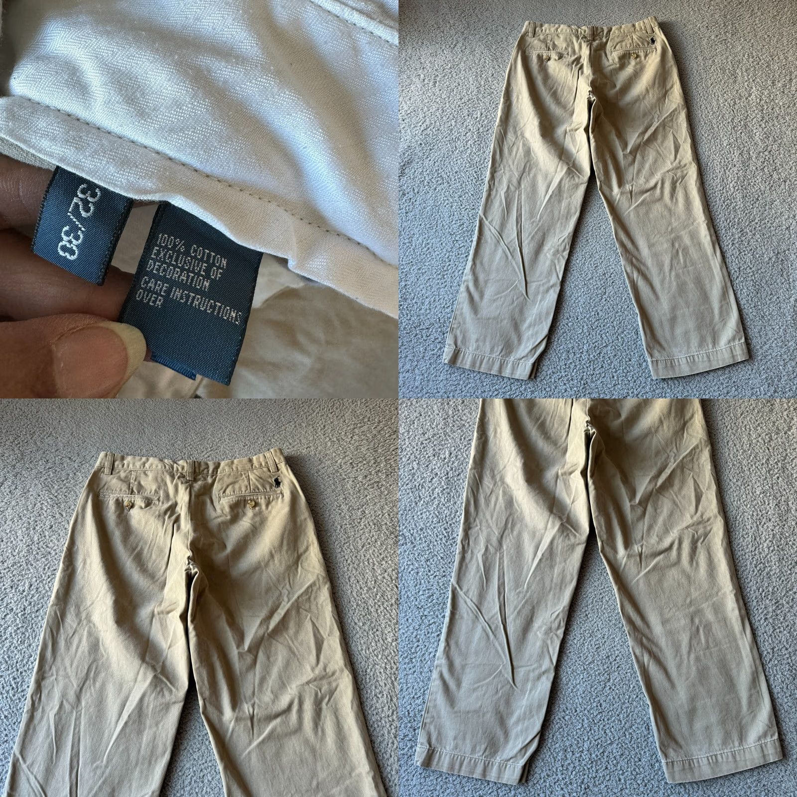 Polo Ralph Lauren Polo Ralph Lauren Pants Mens 32/30 Beige Preston Pant Straight Heavyweight Work Slim Chino Office Casual Belt Loop Pockets Logo Size US XS / EU 42 / 0 - 8 Thumbnail
