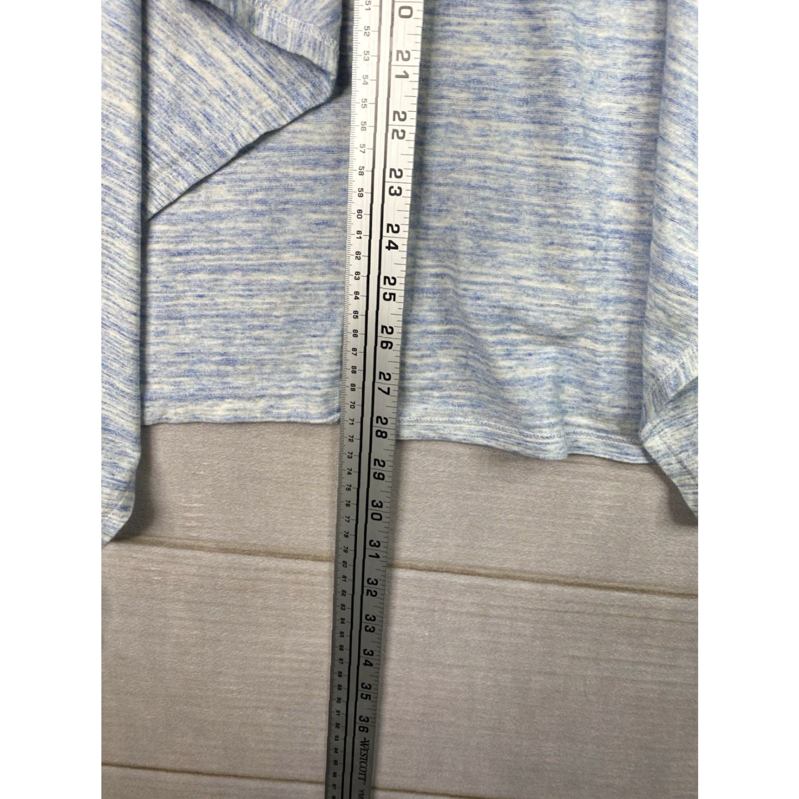 Vintage Soma Cardigan Duster Shirt Womens L Heather Sky Blue Open Front Casual Travel Comfort Ultra Soft Slub Terry Knit Size L / US 10 / IT 46 - 6 Thumbnail