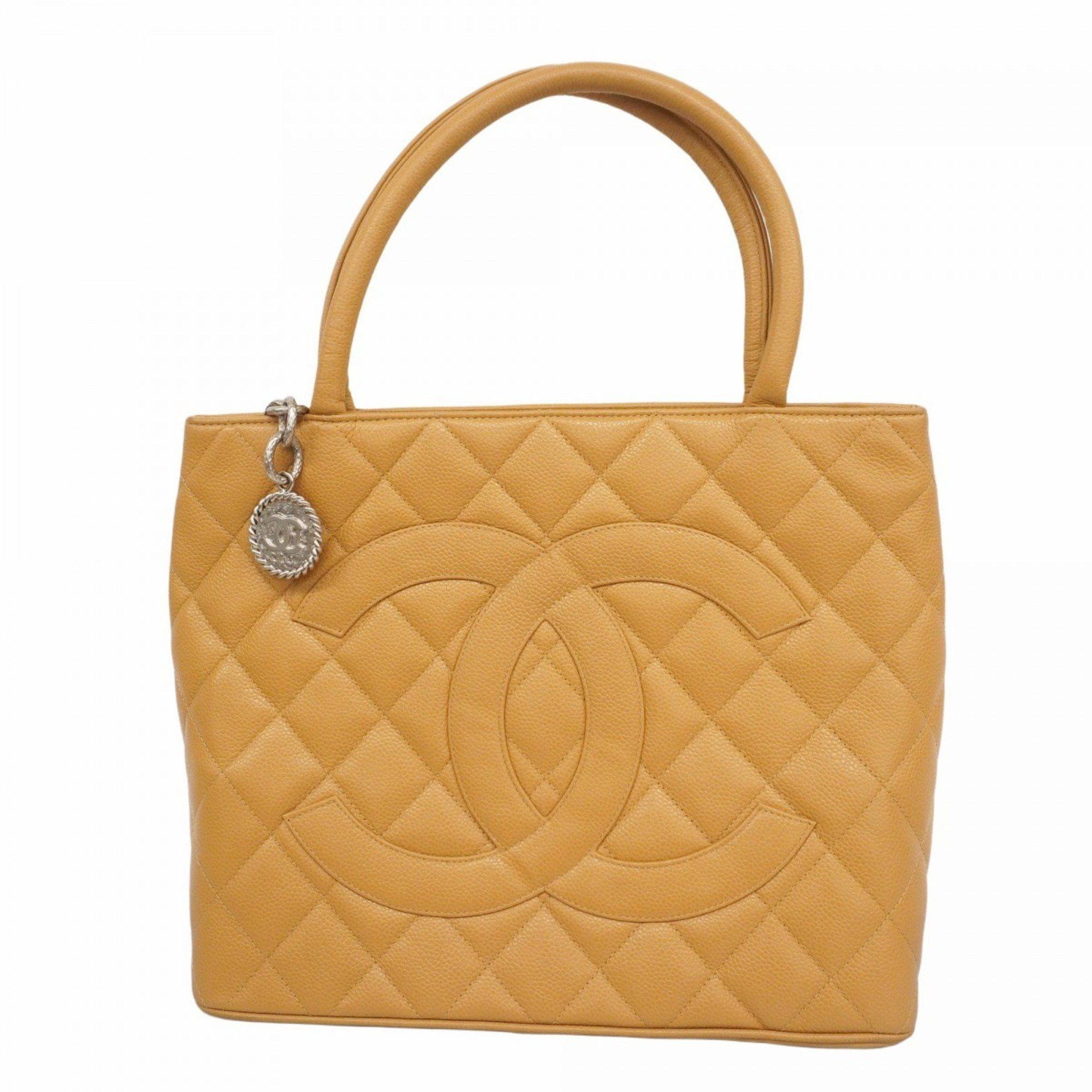 Chanel Tote Bag, Reproduction Tote, Caviar Skin, Beige, Women's
