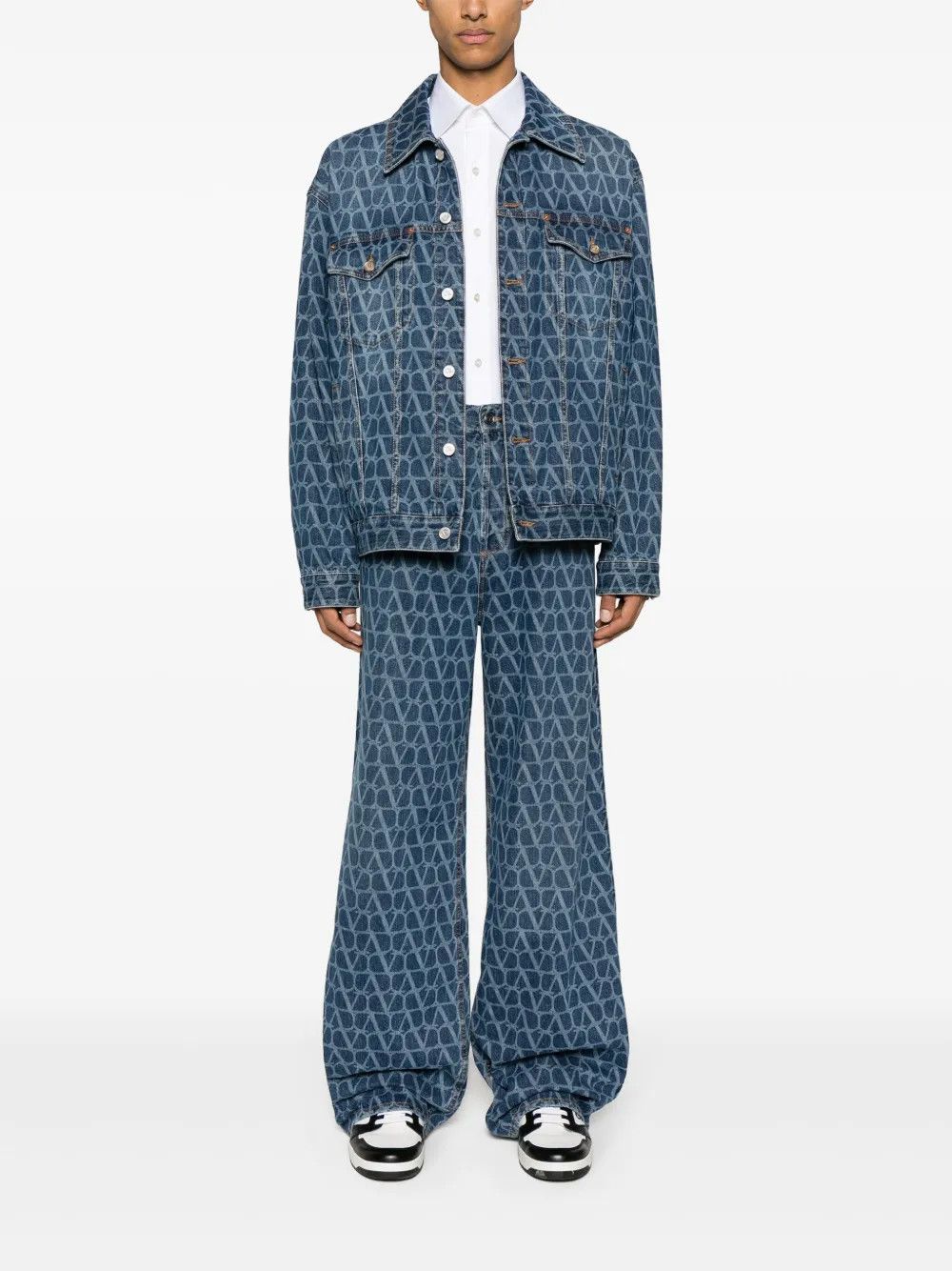 Valentino o1y0525 Denim Jacket in Blue Size US M / EU 48-50 / 2 - 5 Thumbnail