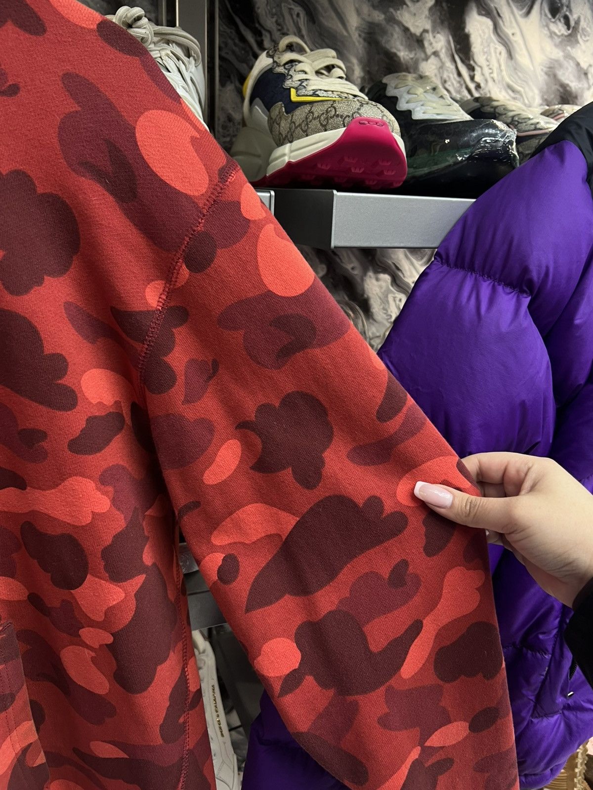 Bape Bape Swarovski Hoodie Full Zip Size US XL / EU 56 / 4 - 5 Thumbnail