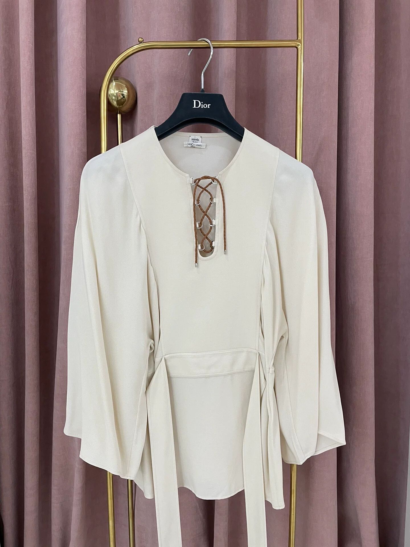 Hermes Beige Dress Top Size 34