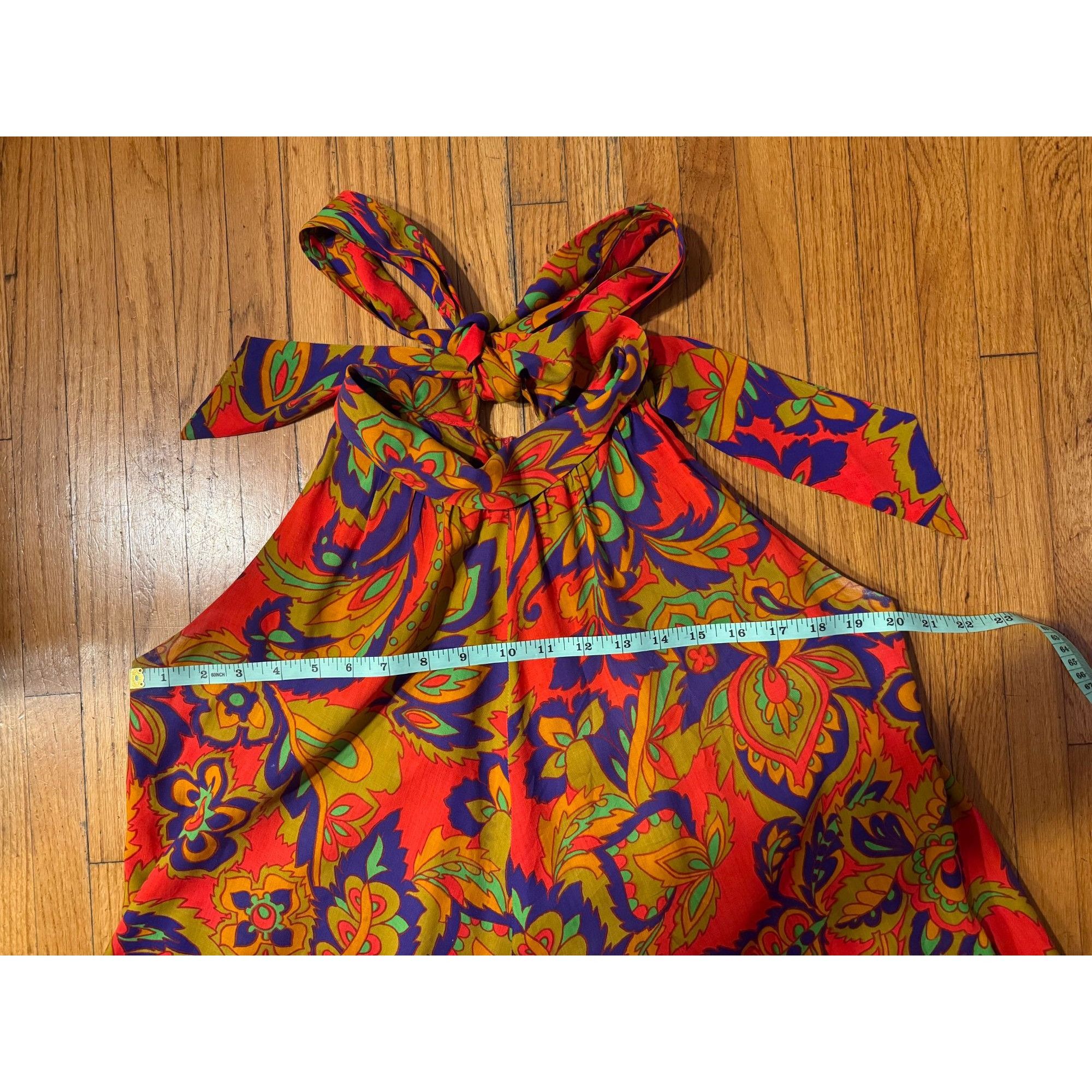Other Vintage Hawaiian Casuals by Stan Hicks Maxi Dress – Mock Nec Size L / US 10 / IT 46 - 6 Thumbnail