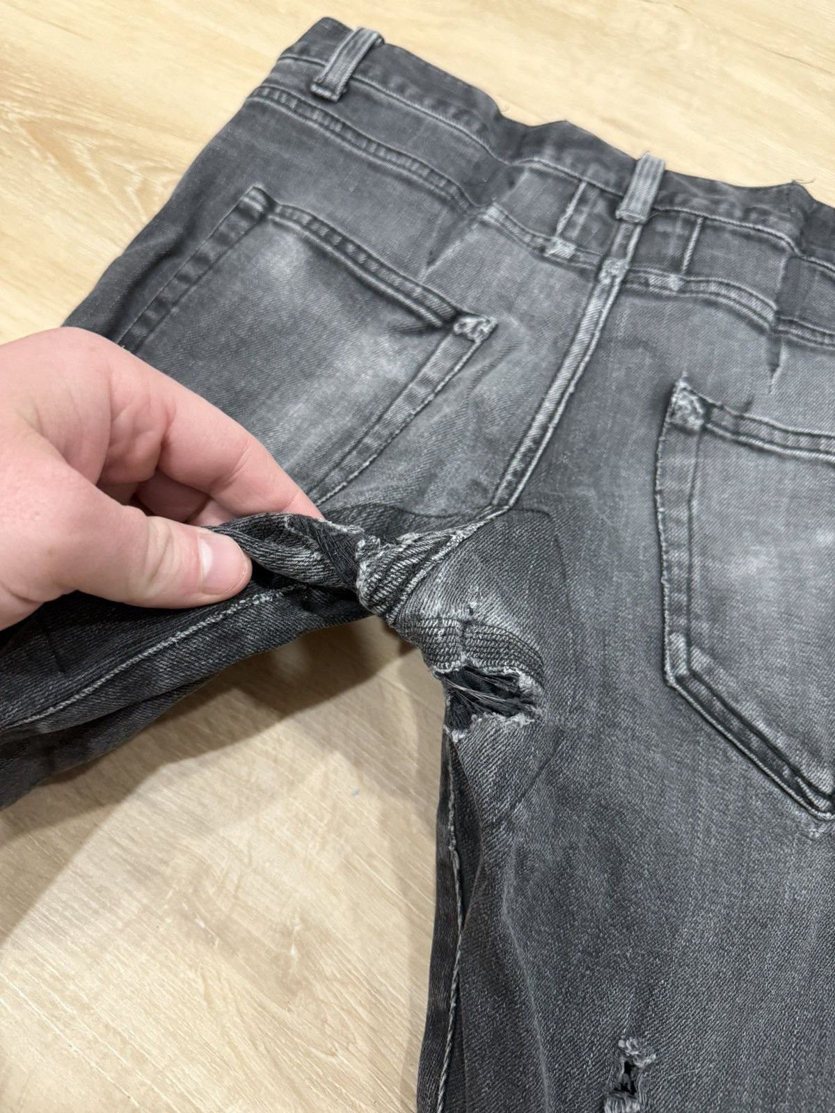 Saint Laurent Paris Saint Laurent Distressed Skinny Denim Jeans Size US 30 / EU 46 - 8 Thumbnail