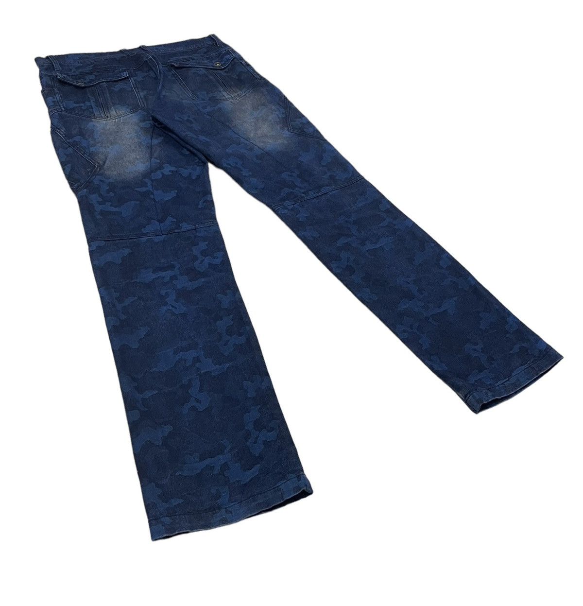 In The Attic InTheAttic Japan Blue Camo Cargo Jeans Size US 34 / EU 50 - 6 Thumbnail