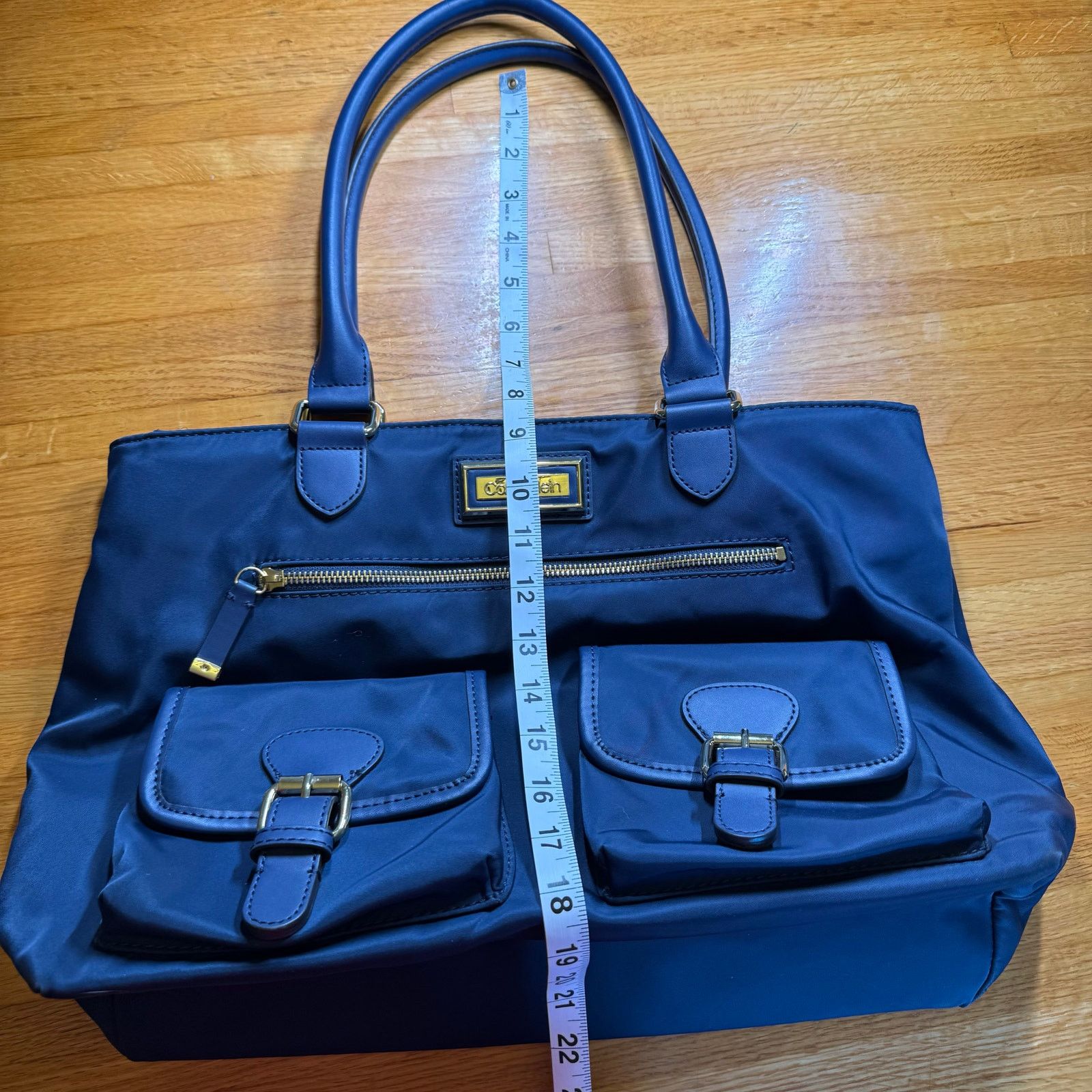 Calvin Klein Calvin Klein Belfast Nylon Organizational Buckle Tote Navy Size ONE SIZE - 12 Thumbnail