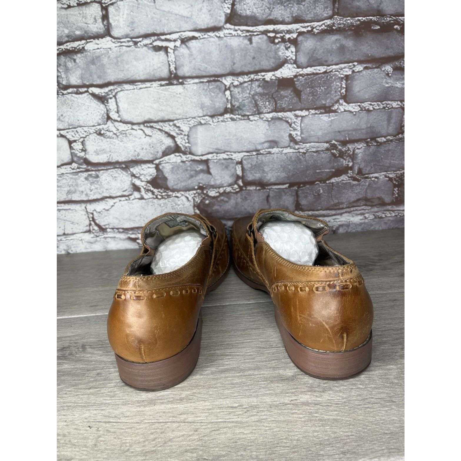 Mark Nason Lounge Mark Nason Brown Leather Square Toe Loafers Dress Sho Size US 11 / EU 44 - 5 Thumbnail