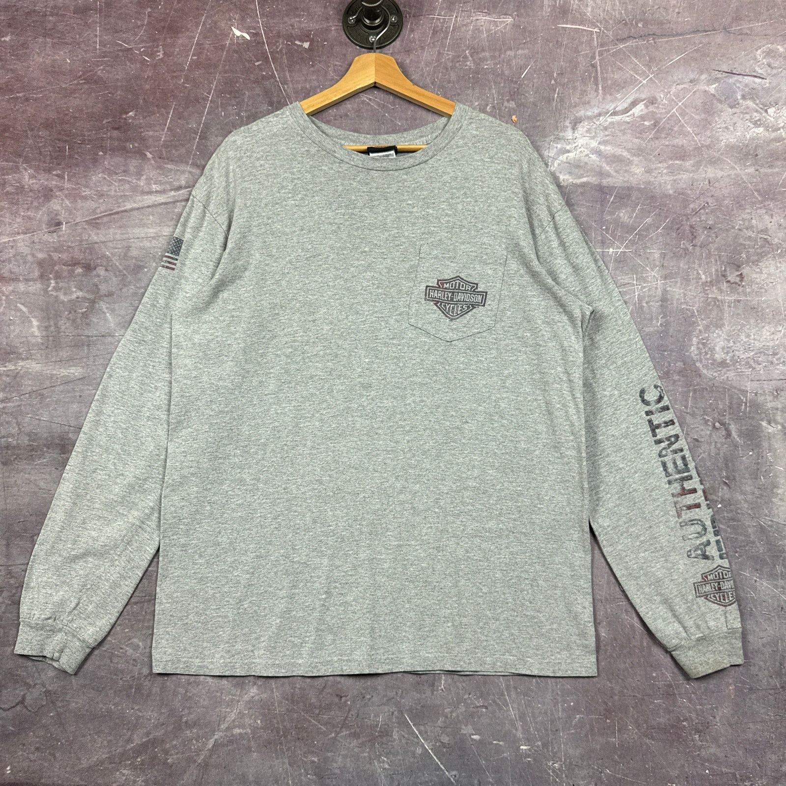 Harley Davidson × Vintage 00s Gray Harley Davidson Ohio Racing Graphic LS Shirt L 3073 Size US L / EU 52-54 / 3 - 3 Thumbnail