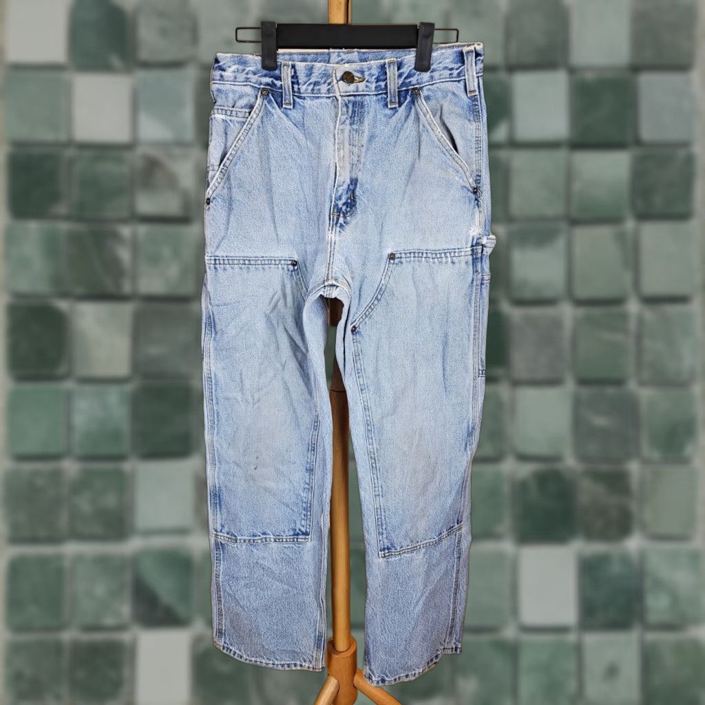 Carhartt VINTAGE Carhartt Denim Double Knee Work Jeans Pants Mens 30x30 Blue Carpenter Canvas 90s Jeans Mens Size US 30 / EU 46 - 1 Thumbnail