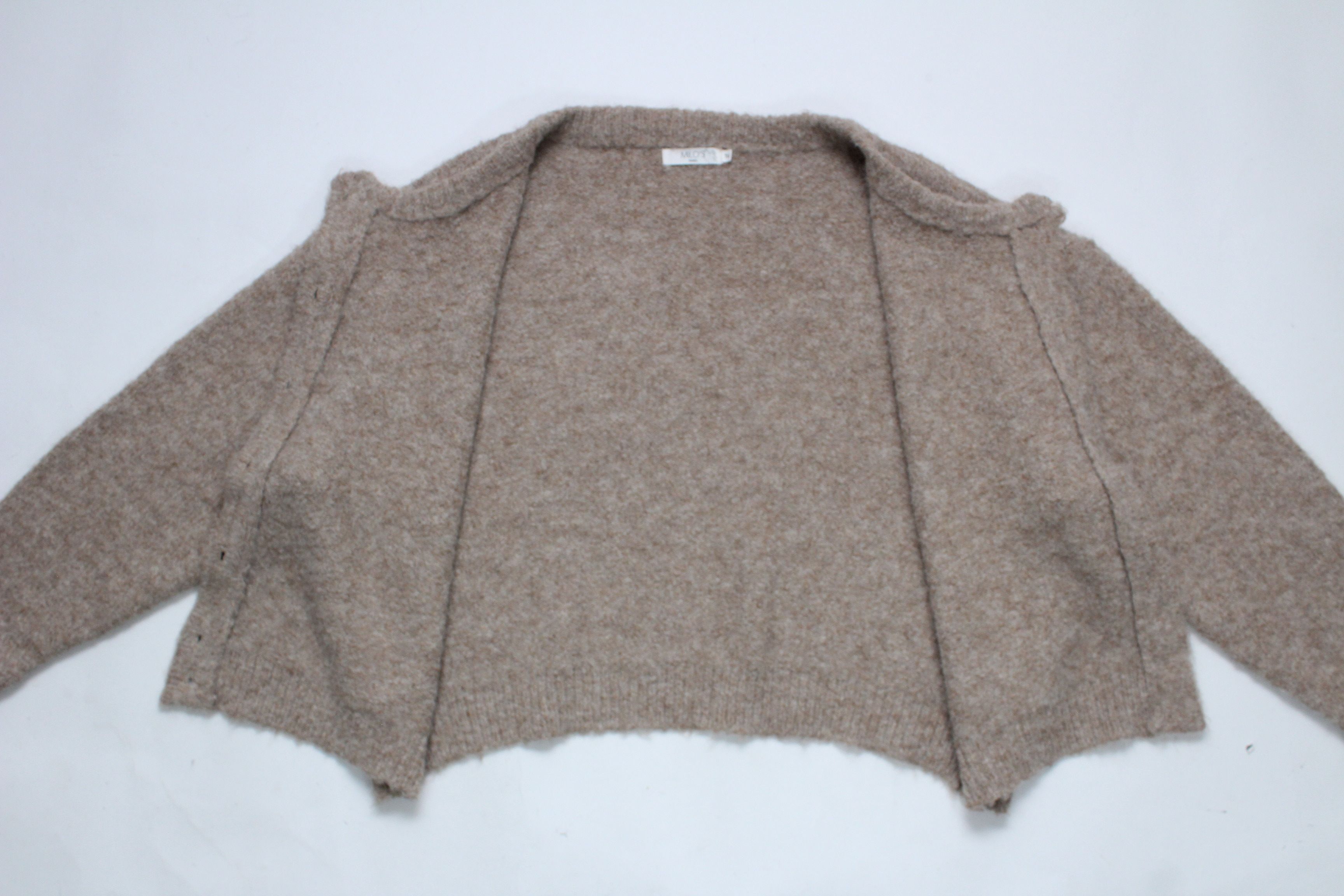 Other Milo’s Paris Wool Blend Knit Cardigan Taupe Beige Size ONE SIZE - 10 Thumbnail