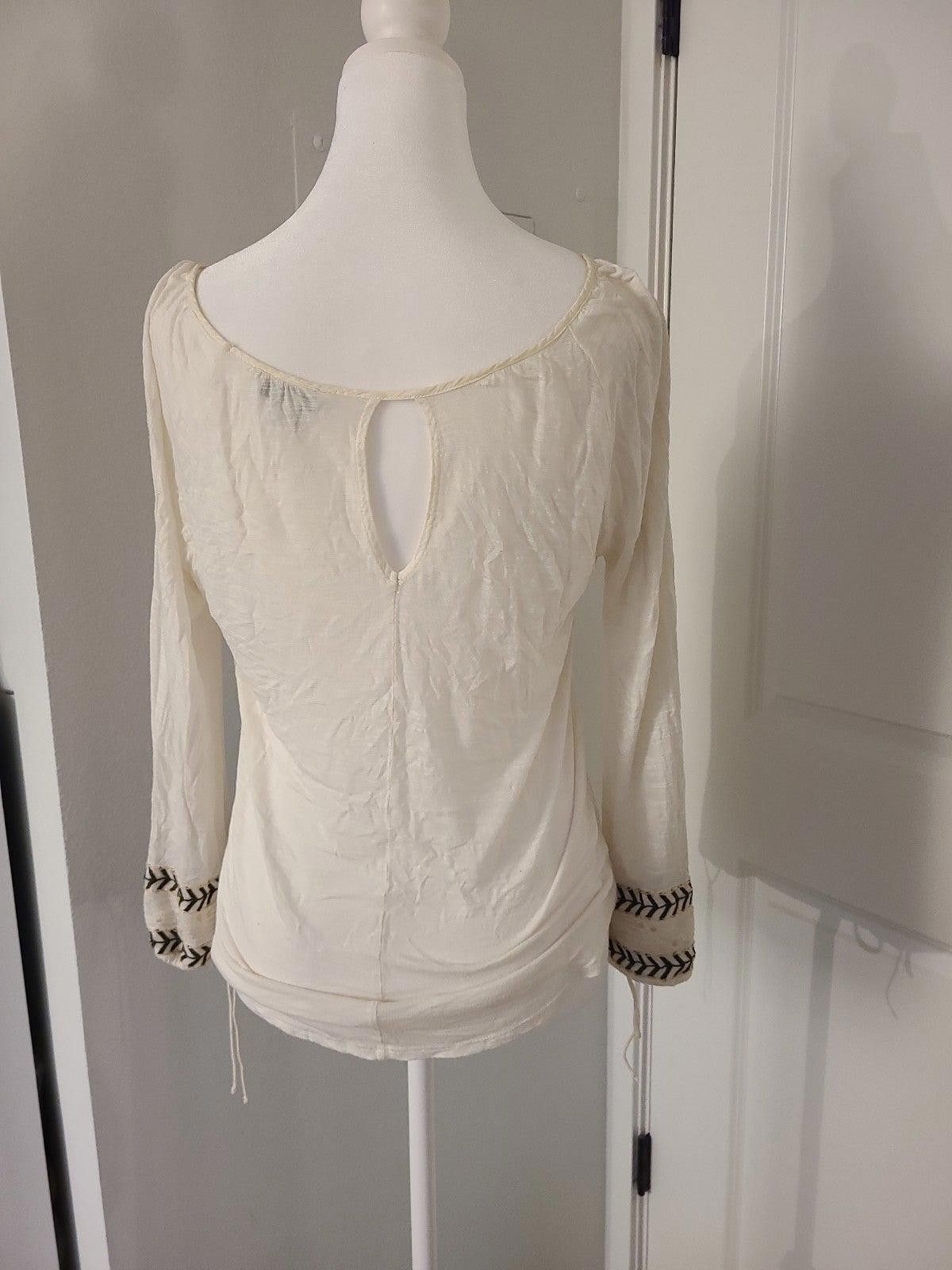 American Eagle Outfitters Boho Embroidered Keyhole Tunic Size S / US 4 / IT 40 - 2 Thumbnail