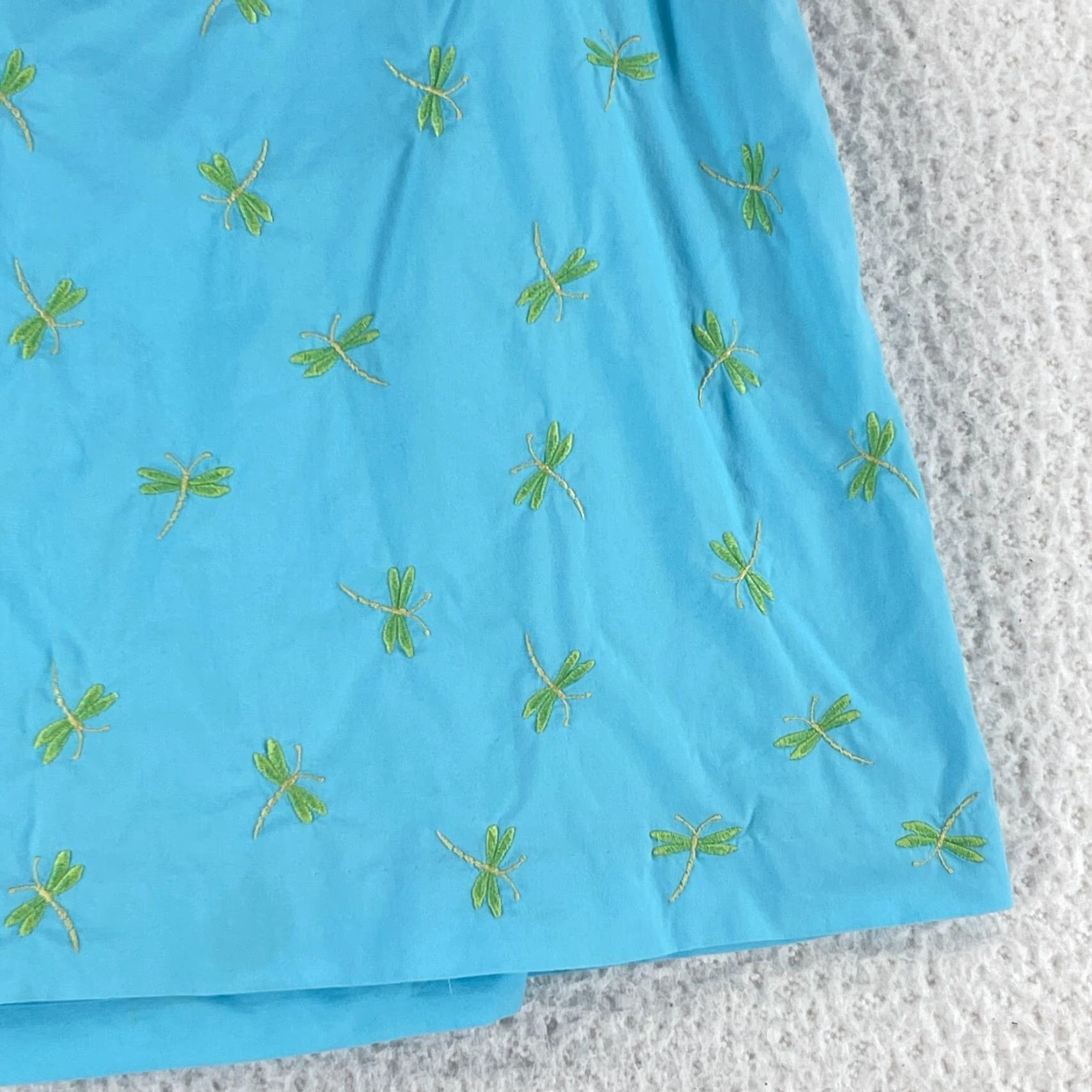 Talbots Talbots Blue Dragonfly Print A-Line Skirt Womens Petite Lined Casual Size 12P Size 34" / US 12 / IT 48 - 3 Thumbnail